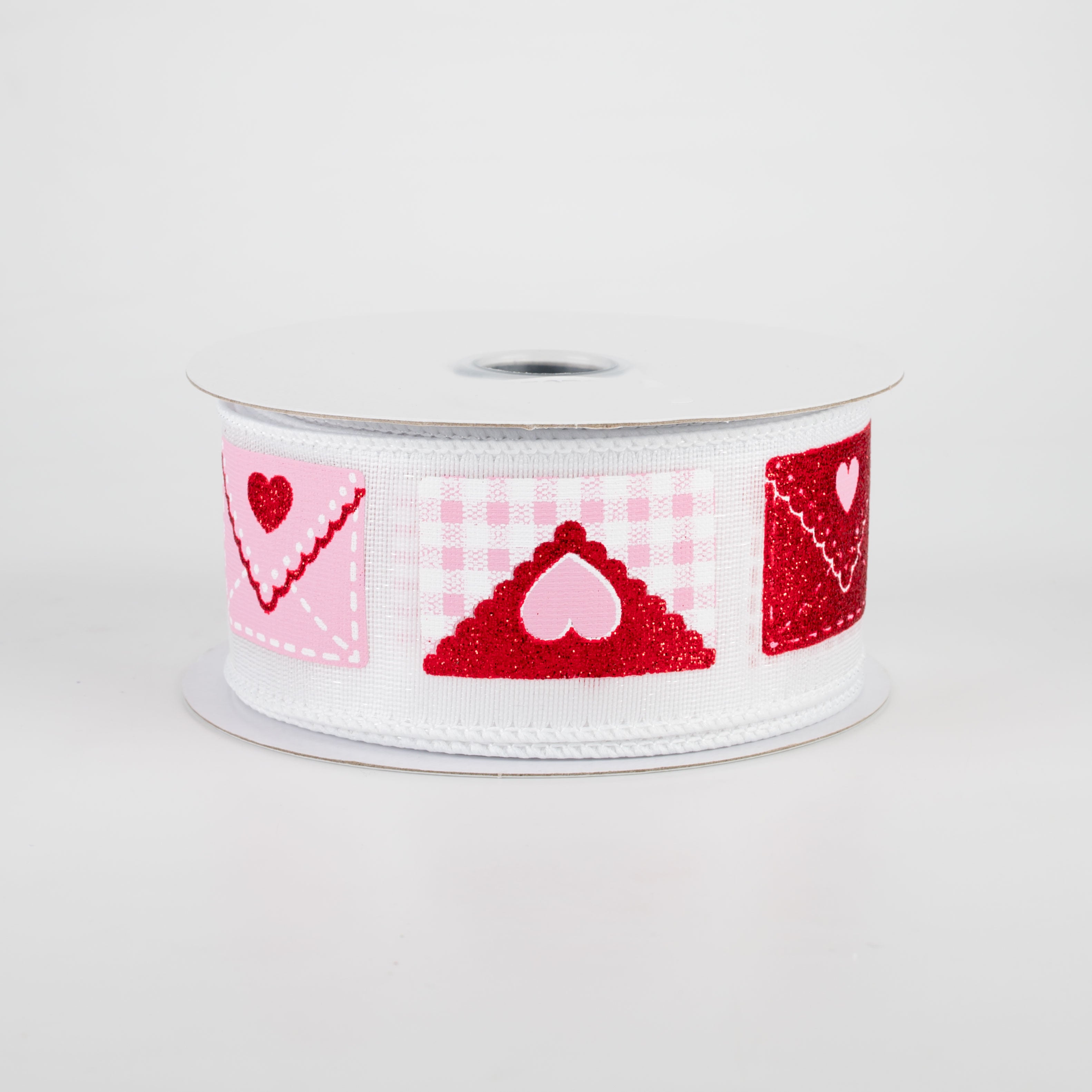 1.5" Love Letters Ribbon: White (10 Yards)