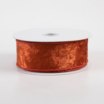 1.5" Glitter Diagonal Plaid Ribbon: Cream, Copper, Brown (10 Yards)