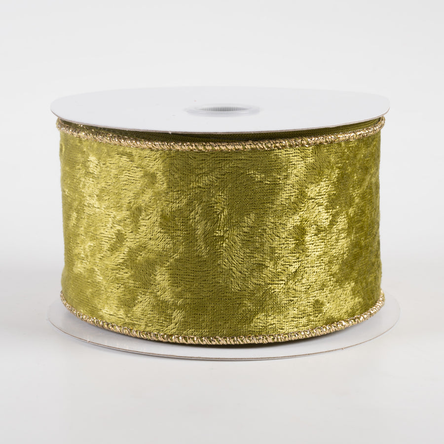 2.5" Lush Velvet Ribbon: Moss Green (10 Yards)