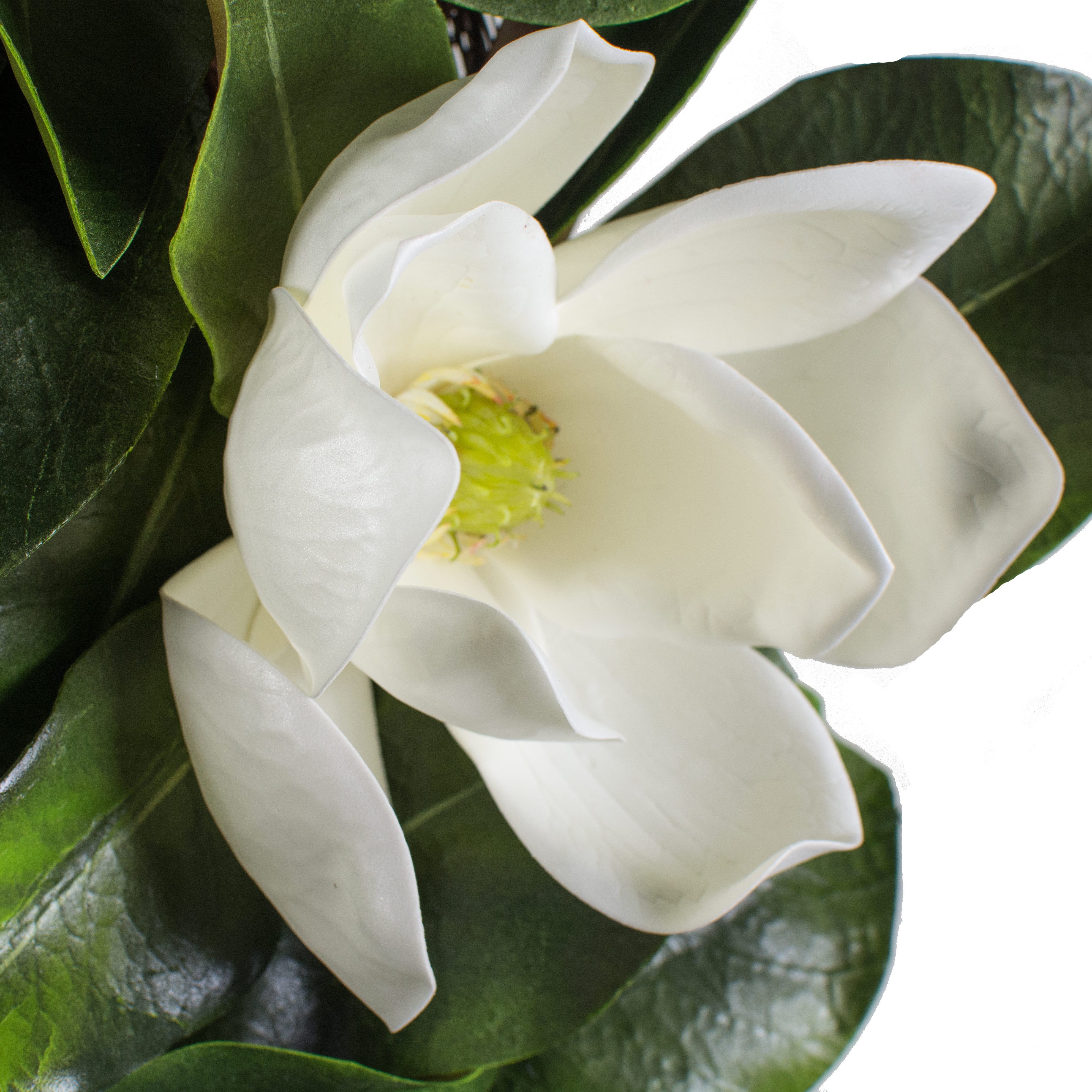 28" Magnolia Flower Wreath detail photo 3