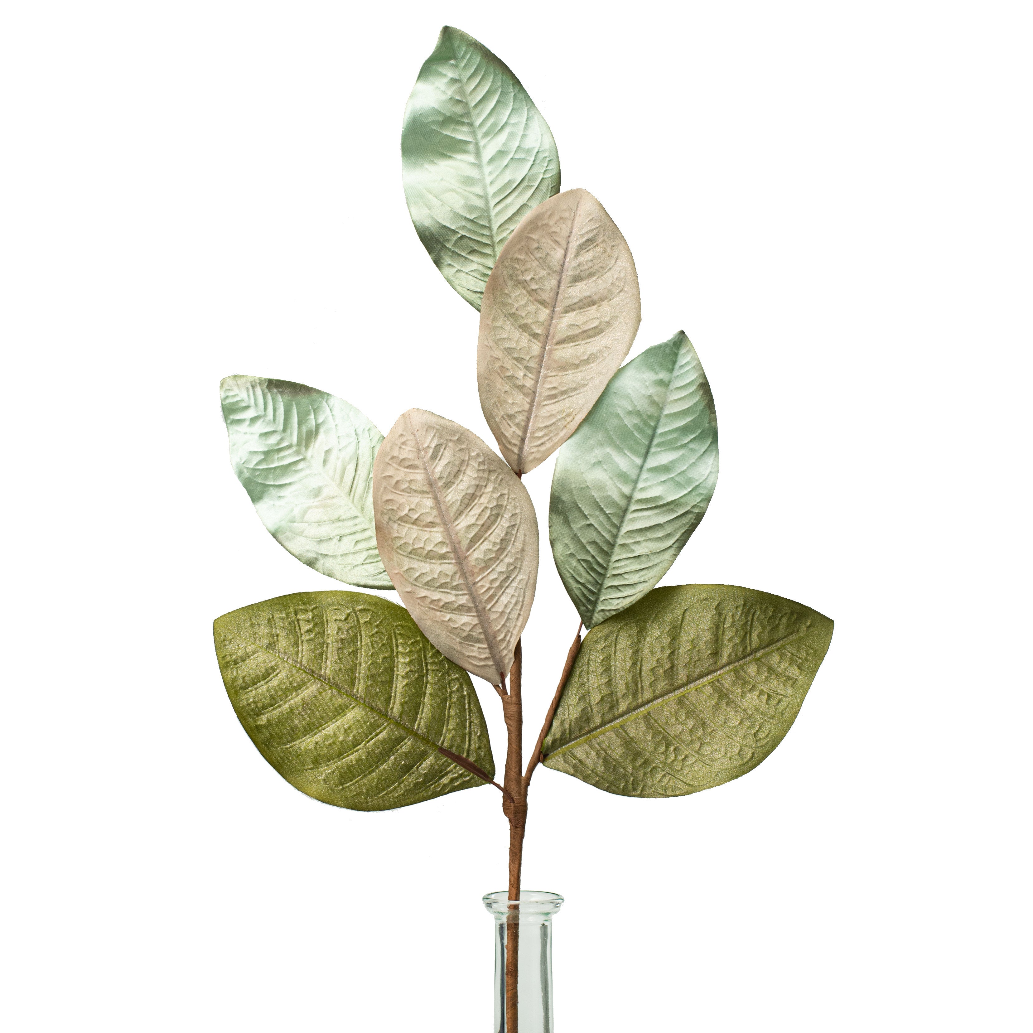 23" Magnolia Leaf Spray: Sea Foam, Champagne, Olive Item Number: ISB63580