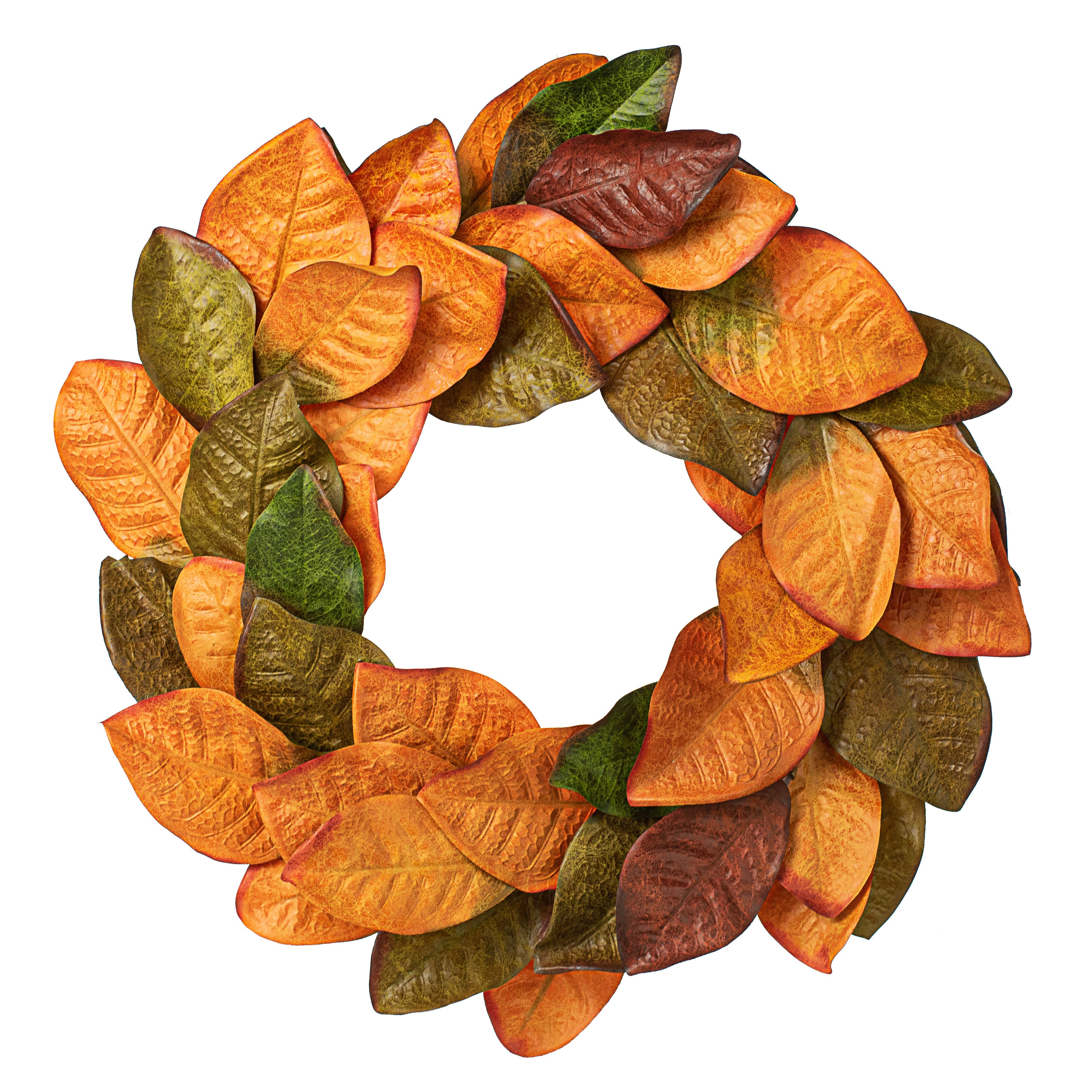 22" Magnolia Leaf Wreath: Fall Mix Item Number: ISB63660