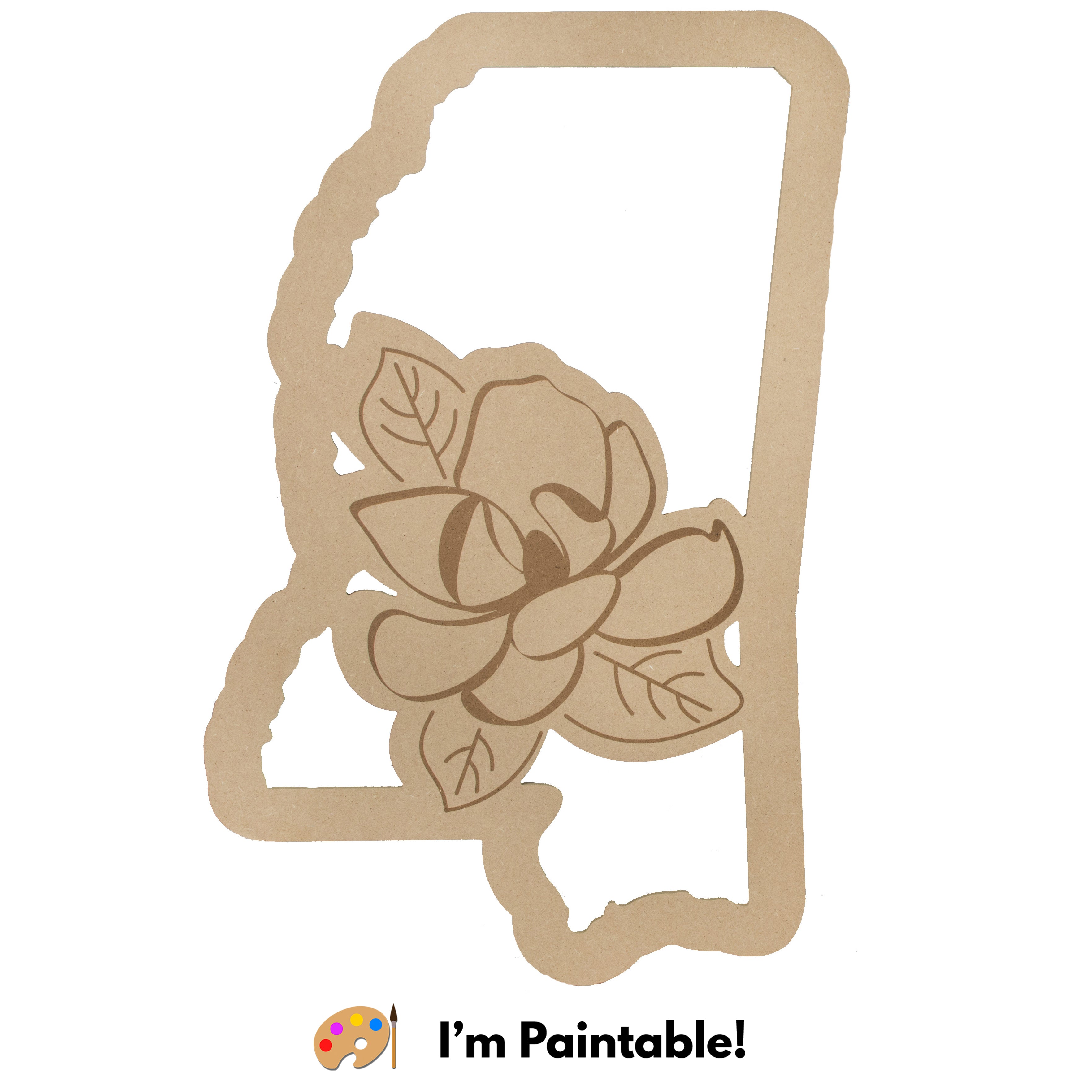 23" Magnolia Mississippi State Outline Sign Item Number: AB2389