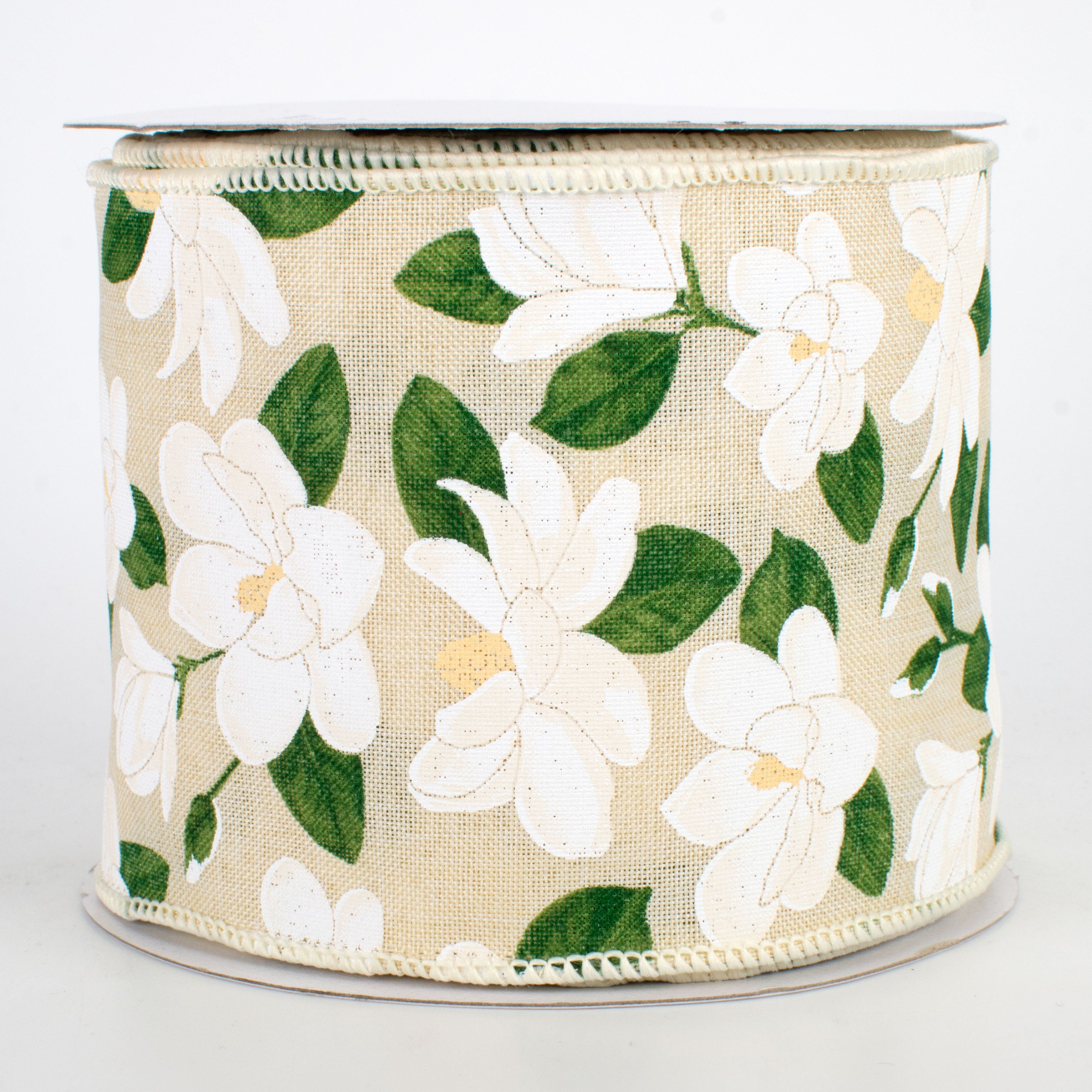 4" Magnolia Ribbon: Cream (10 Yards)