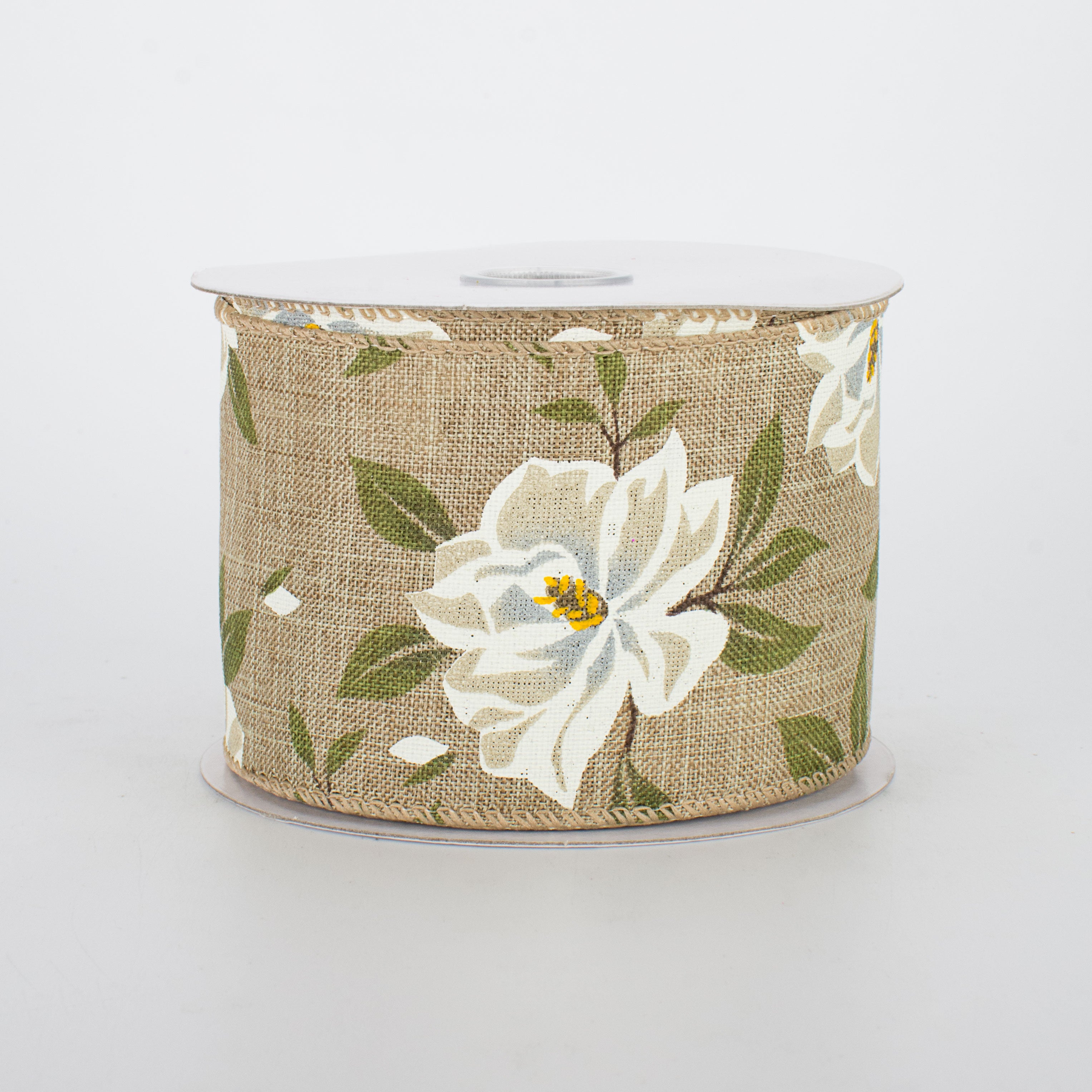 2.5" Magnolia Ribbon: Natural (10 Yards)