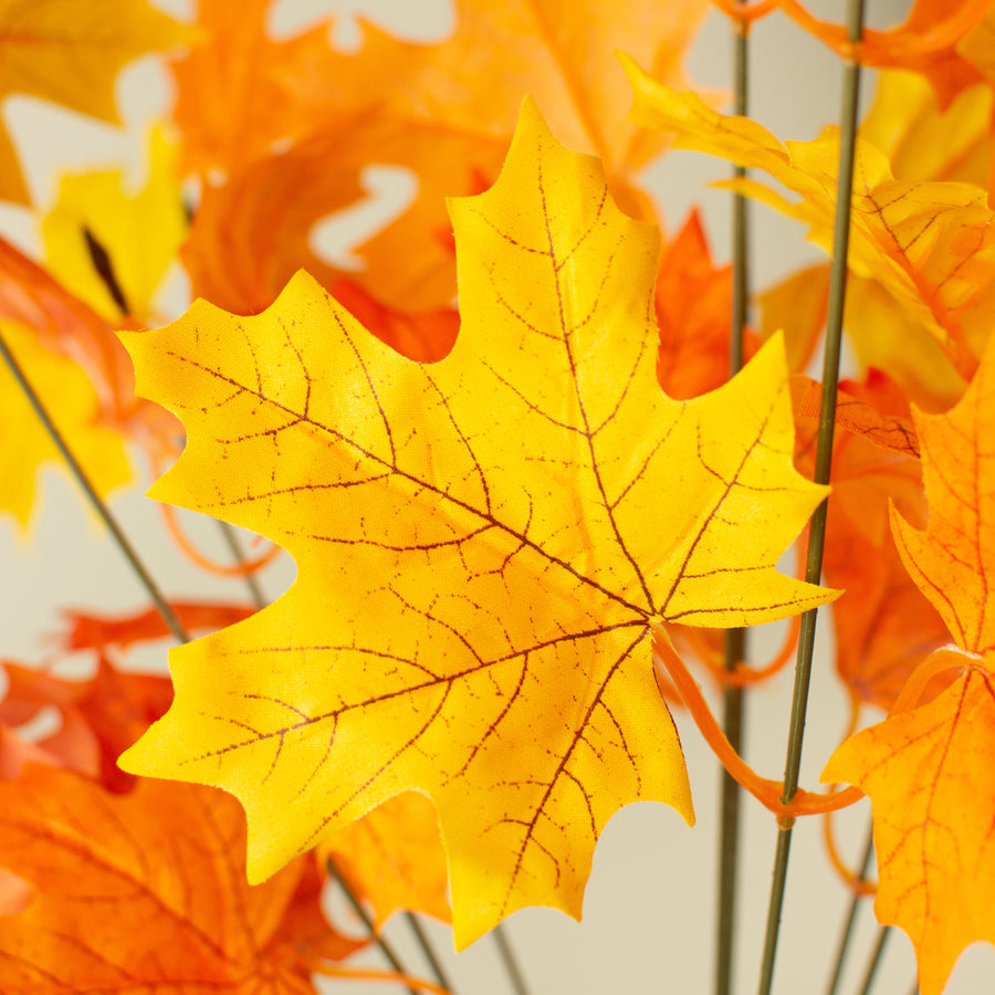 20" Maple Leaf Bush: Orange & Yellow Lifestyle Photo