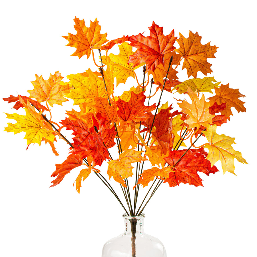 20" Maple Leaf Bush: Orange & Yellow Item Number: 56600ORYW