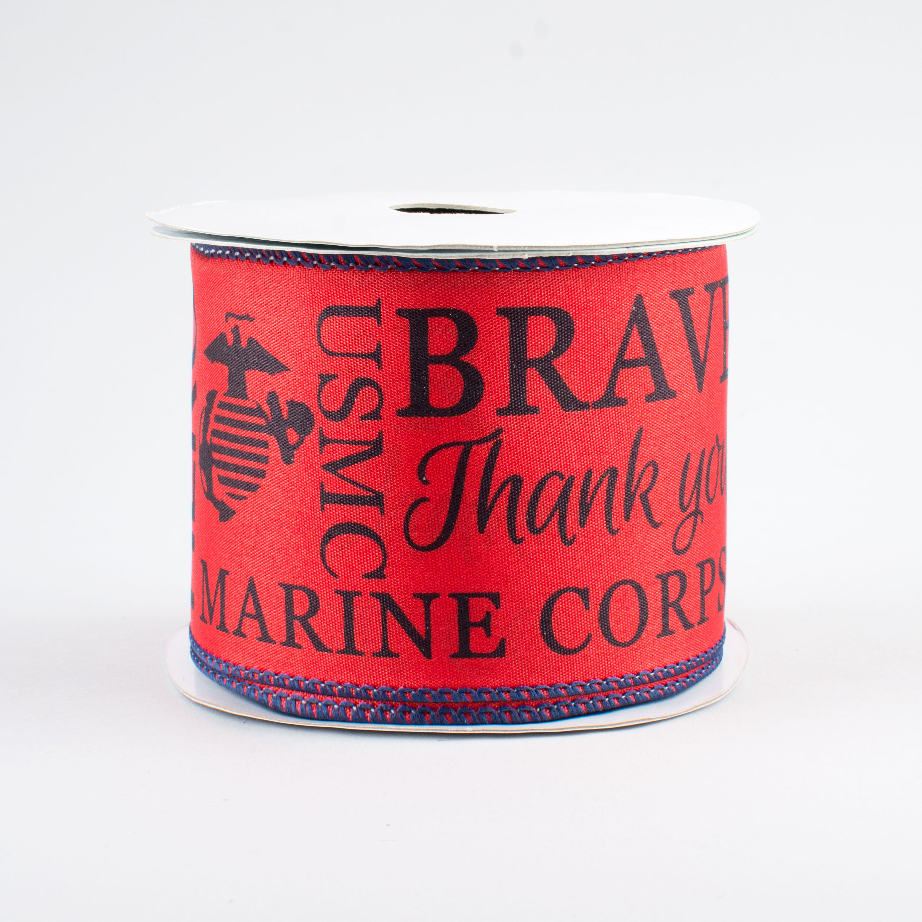 2.5" Marines Ribbon: Red & Blue (10 Yards)
