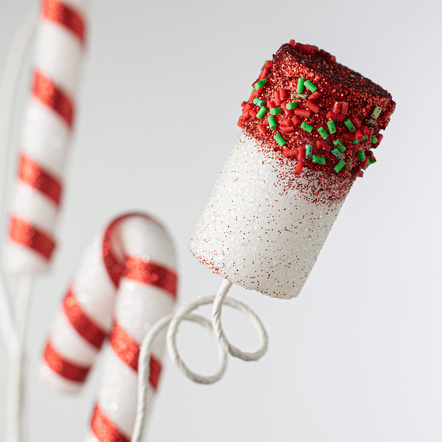 31" Marshmallow Candy Spray: Red & White Lifestyle Photo