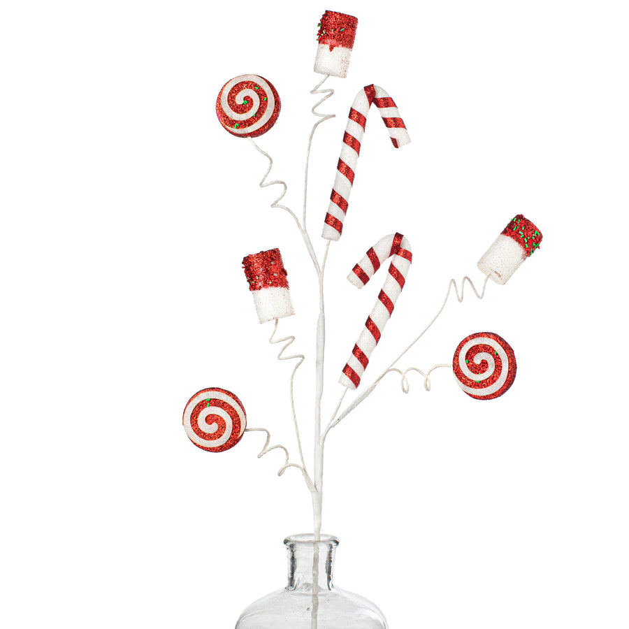 31" Marshmallow Candy Spray: Red & White Item Number: 202006