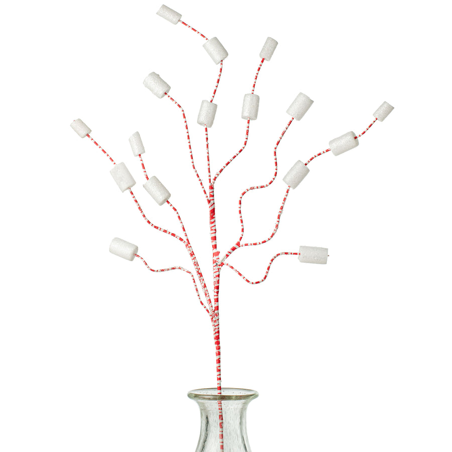 32" Marshmallow Peppermint Spray Item Number: 84100RDWT