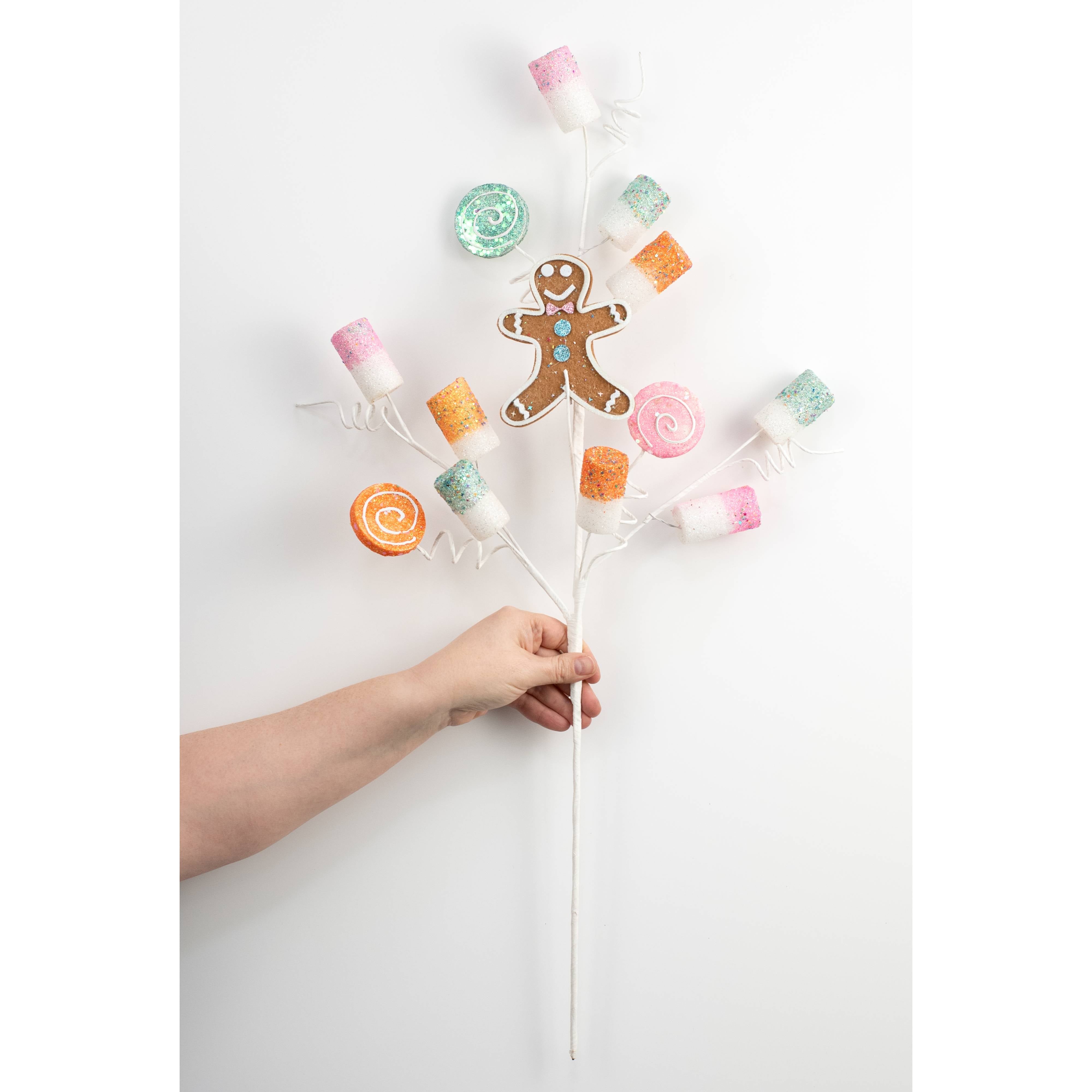 31" Marshmallows & Gingerbread Man Spray detail photo 3
