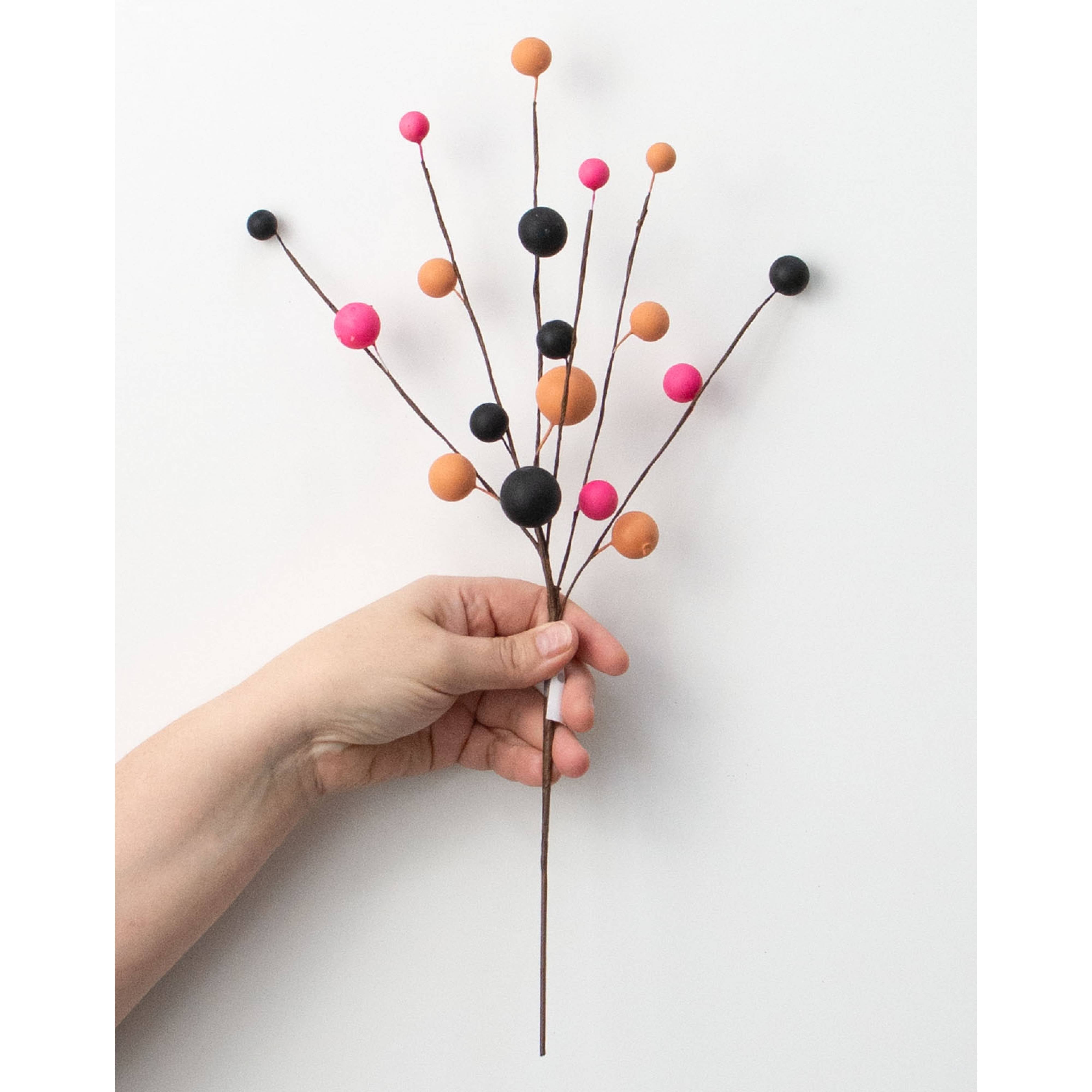 16" Matte Balls Spray: Black, Orange & Fuchsia Pink detail photo 3