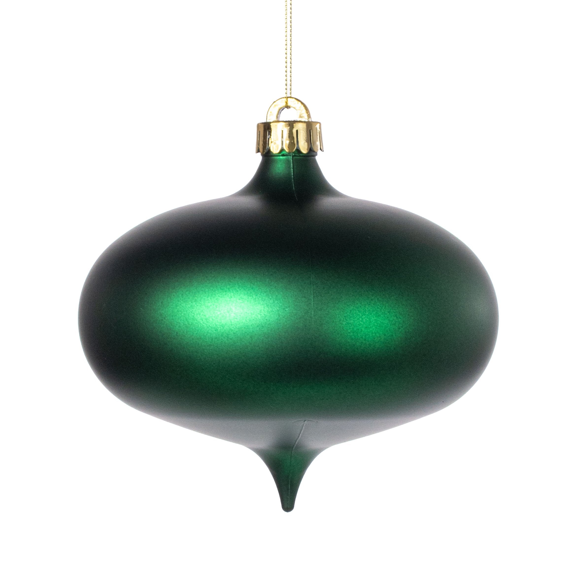 6" Matte Onion Shape Ornament: Deep Emerald Green Item Number: 86954EMGN