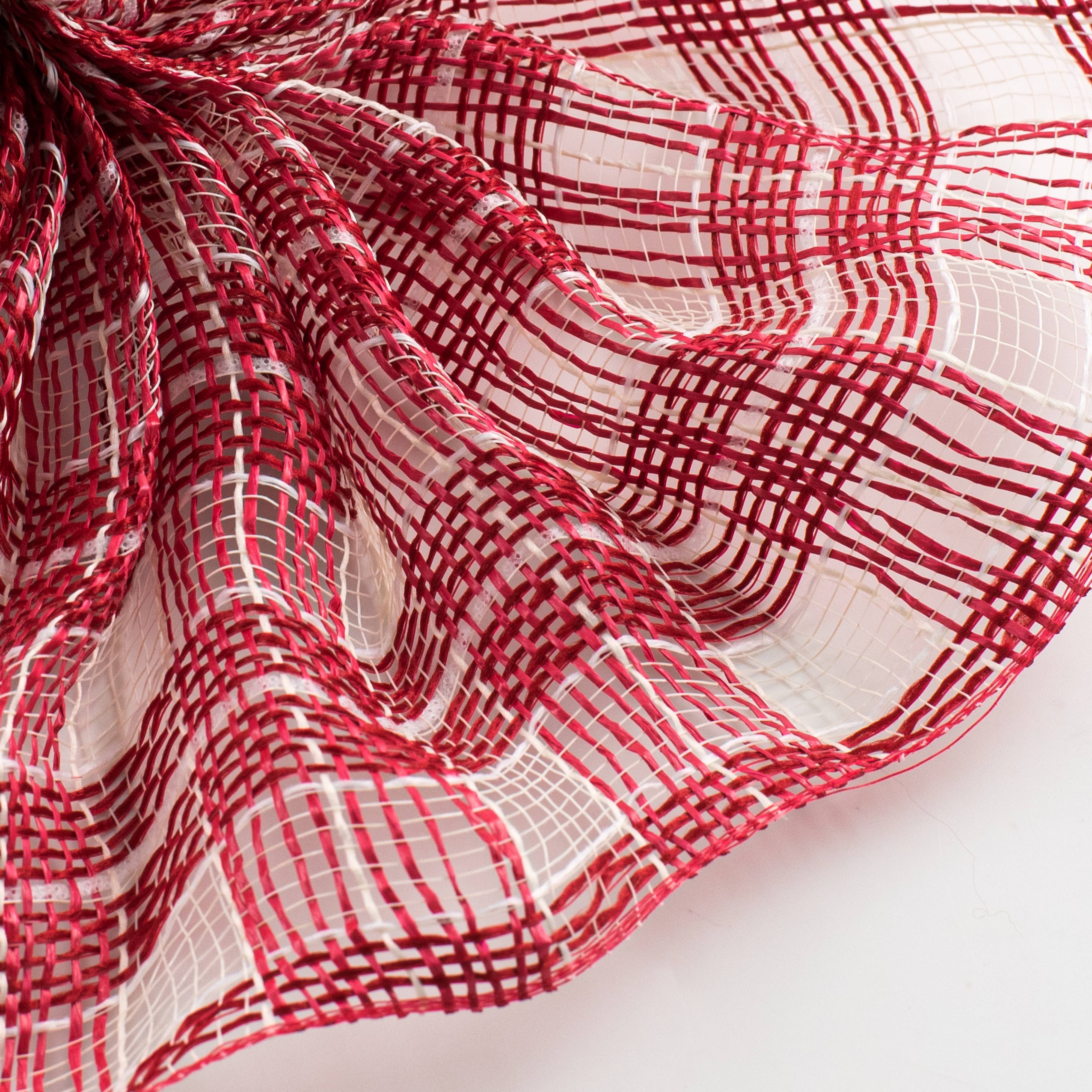 10" Matte Plaid Mesh: Red & White Lifestyle Photo