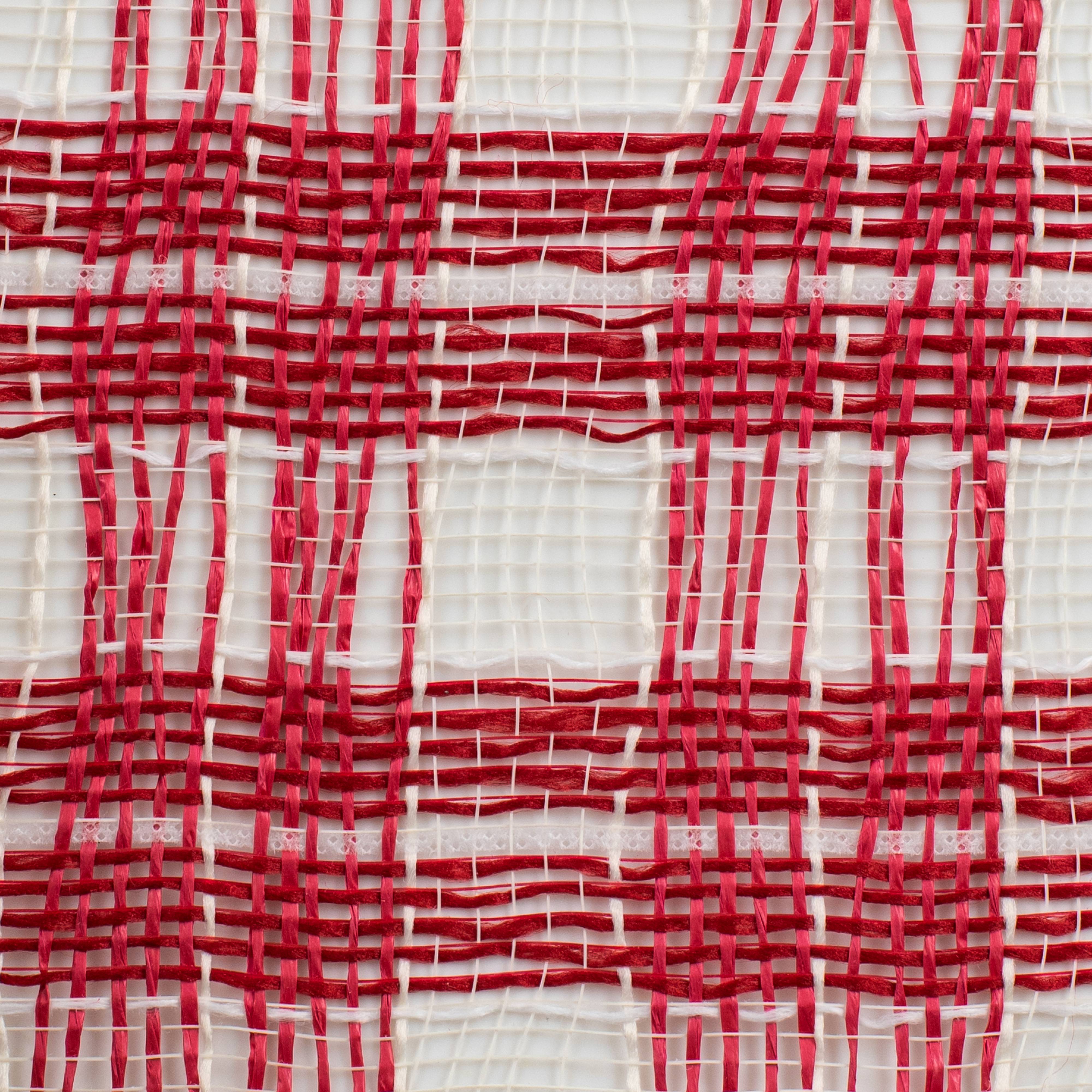 10" Matte Plaid Mesh: Red & White detail photo 3