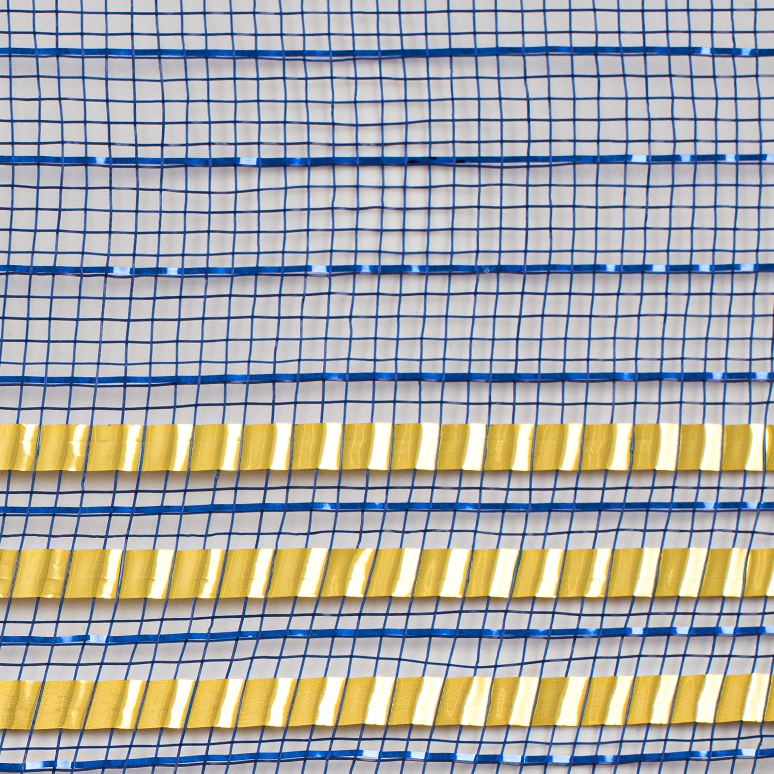 10" Matte XL Wide Foil Border Mesh: Navy Blue & Gold detail photo 3