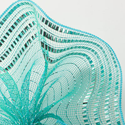 10" Matte XL Wide Foil Border Mesh: Teal & Turquoise Lifestyle Photo