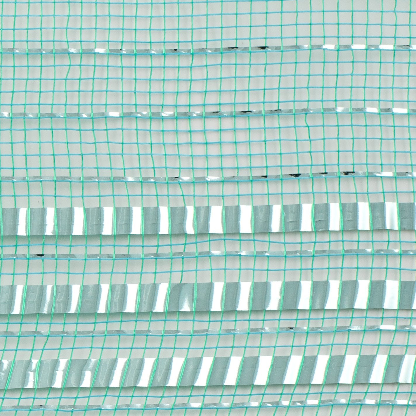 10" Matte XL Wide Foil Border Mesh: Teal & Turquoise detail photo 3