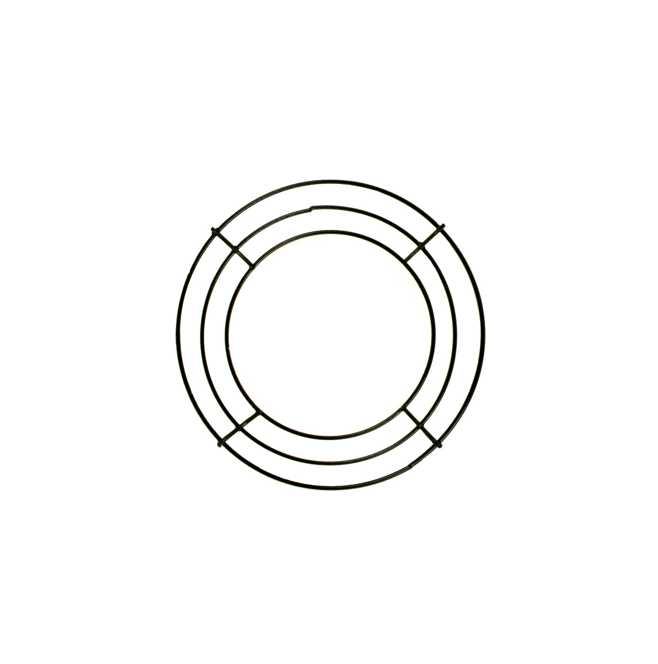 6-inch Wire Wreath Form: 3-Wire Black