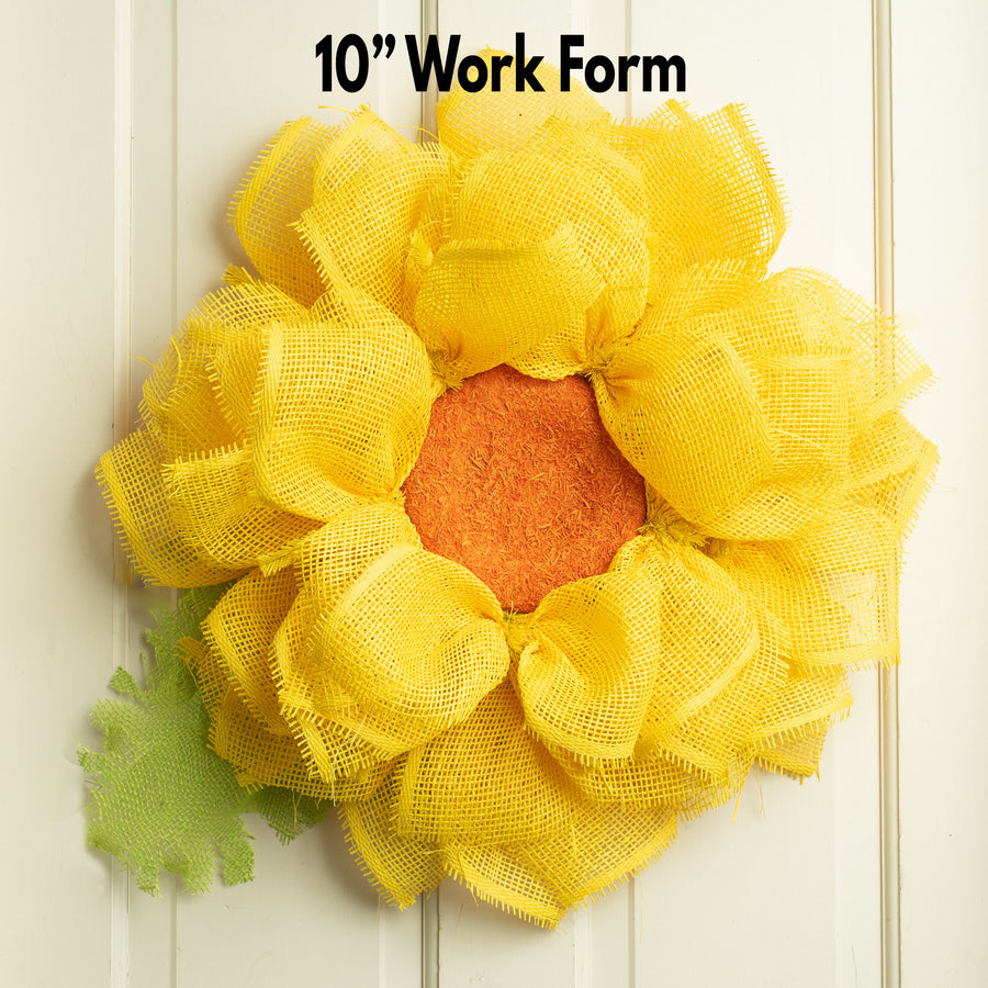 7" Flower Center: Orange