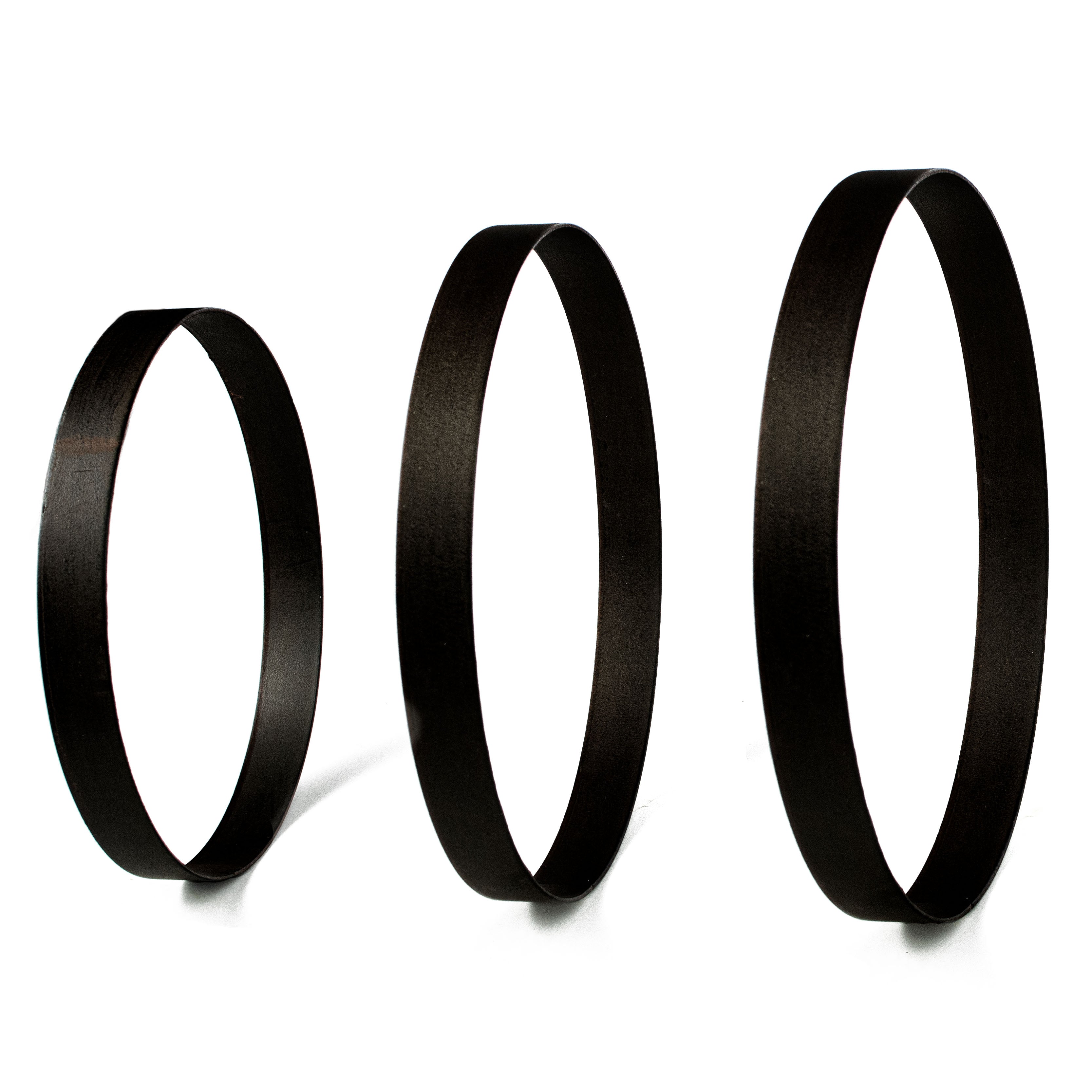 9.75-12" Metal Wreath Ring: Matte Black (Set of 3)