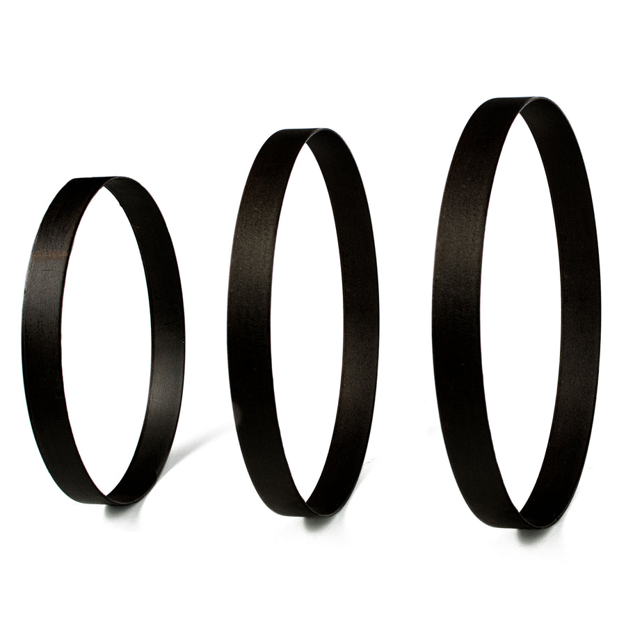 9.75-12" Metal Wreath Ring: Matte Black (Set of 3)