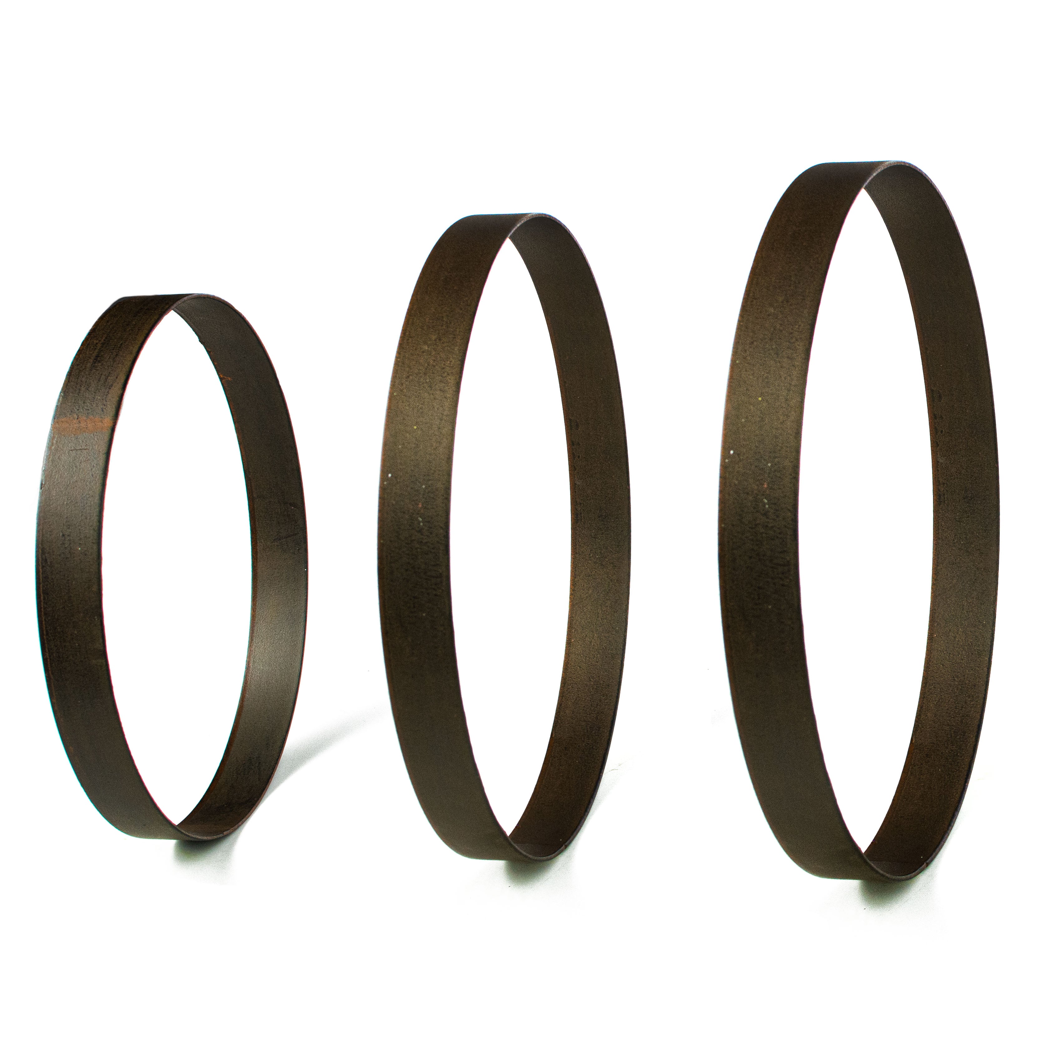 9.75-12" Metal Wreath Ring: Antique Rust (Set of 3)