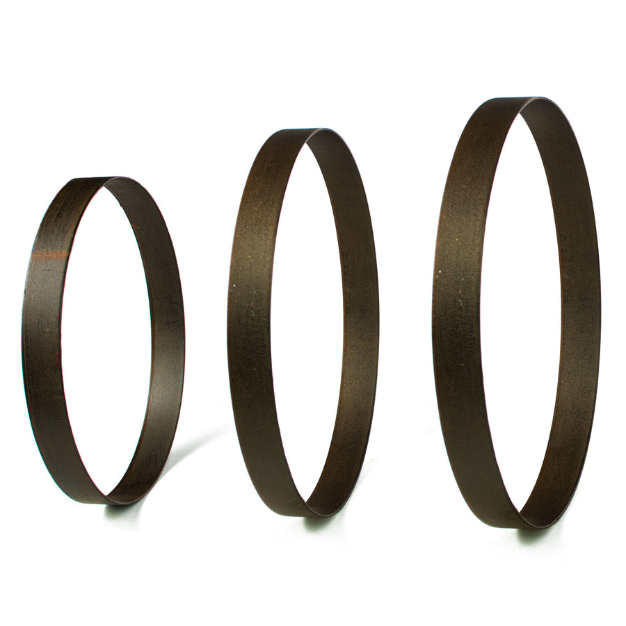 9.75-12" Metal Wreath Ring: Antique Rust (Set of 3)