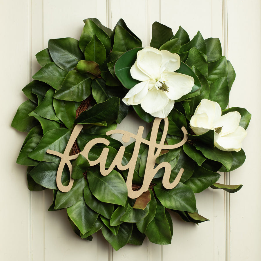 14" MDF Unfinished Cutout: Faith Lifestyle Photo