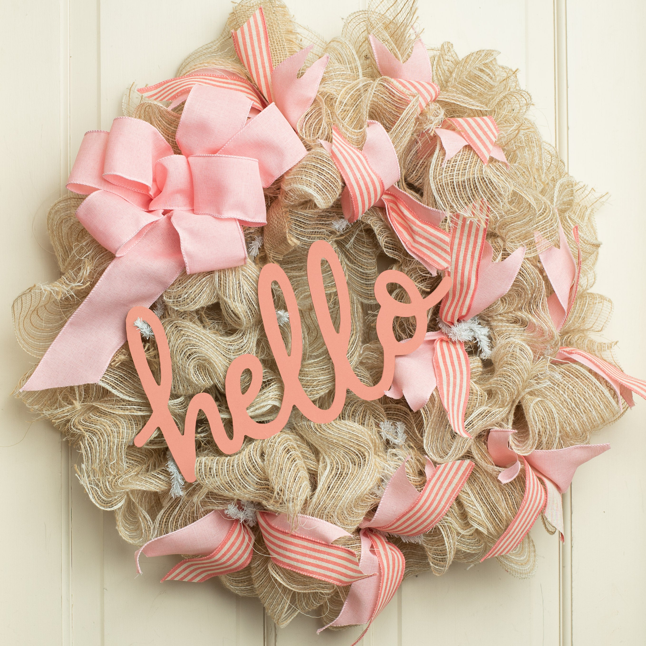 14" MDF Unfinished Cutout: Hello Lifestyle Photo