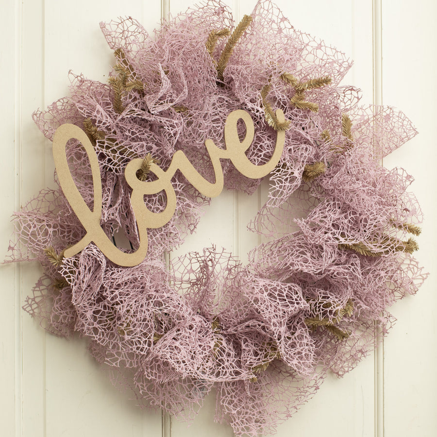14.5" MDF Unfinished Cutout: Love Lifestyle Photo