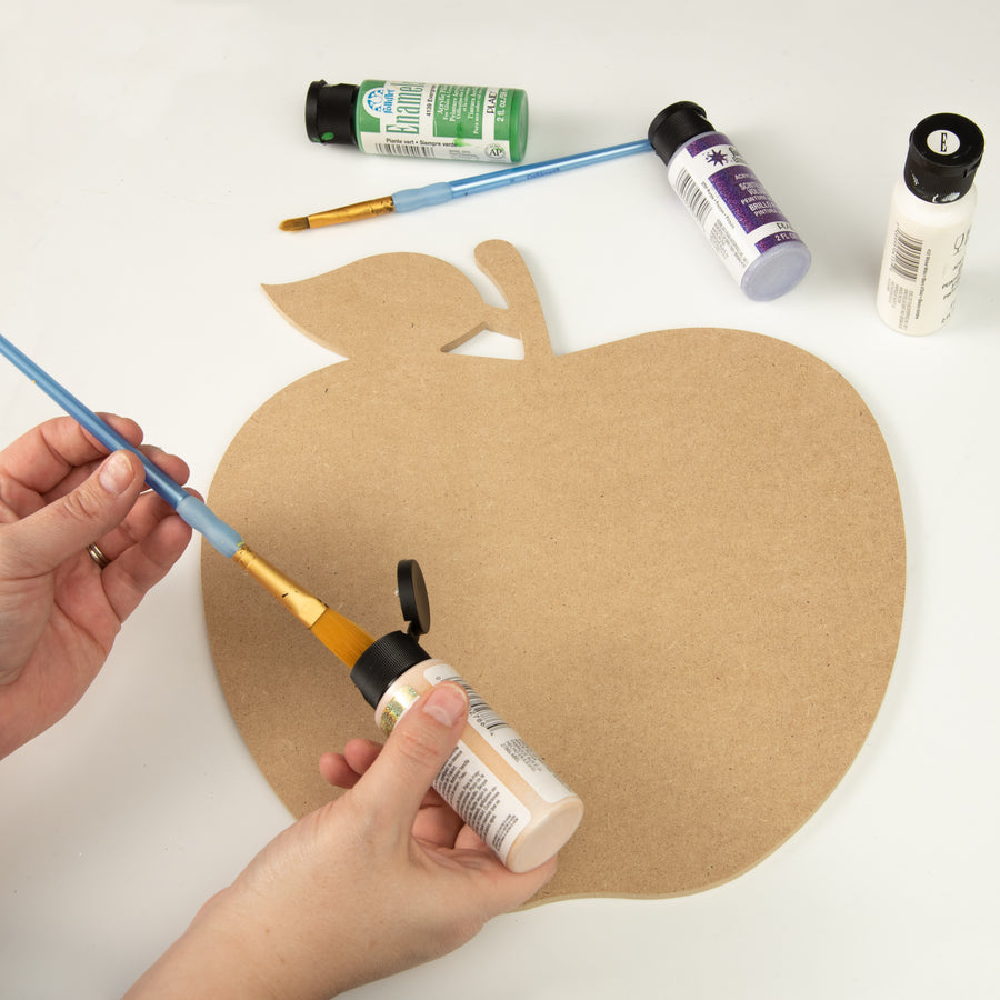 12" MDF Unfinished Shape: Apple Lifestyle Photo