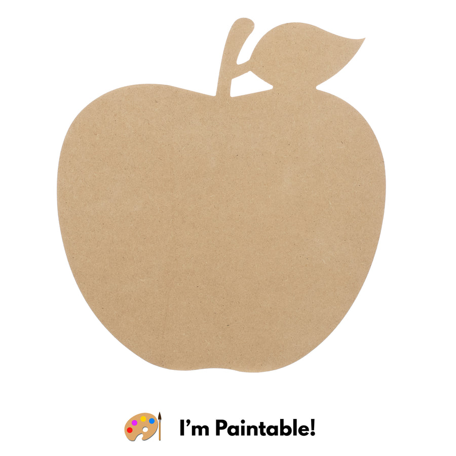 12" MDF Unfinished Shape: Apple Item Number: AB2533
