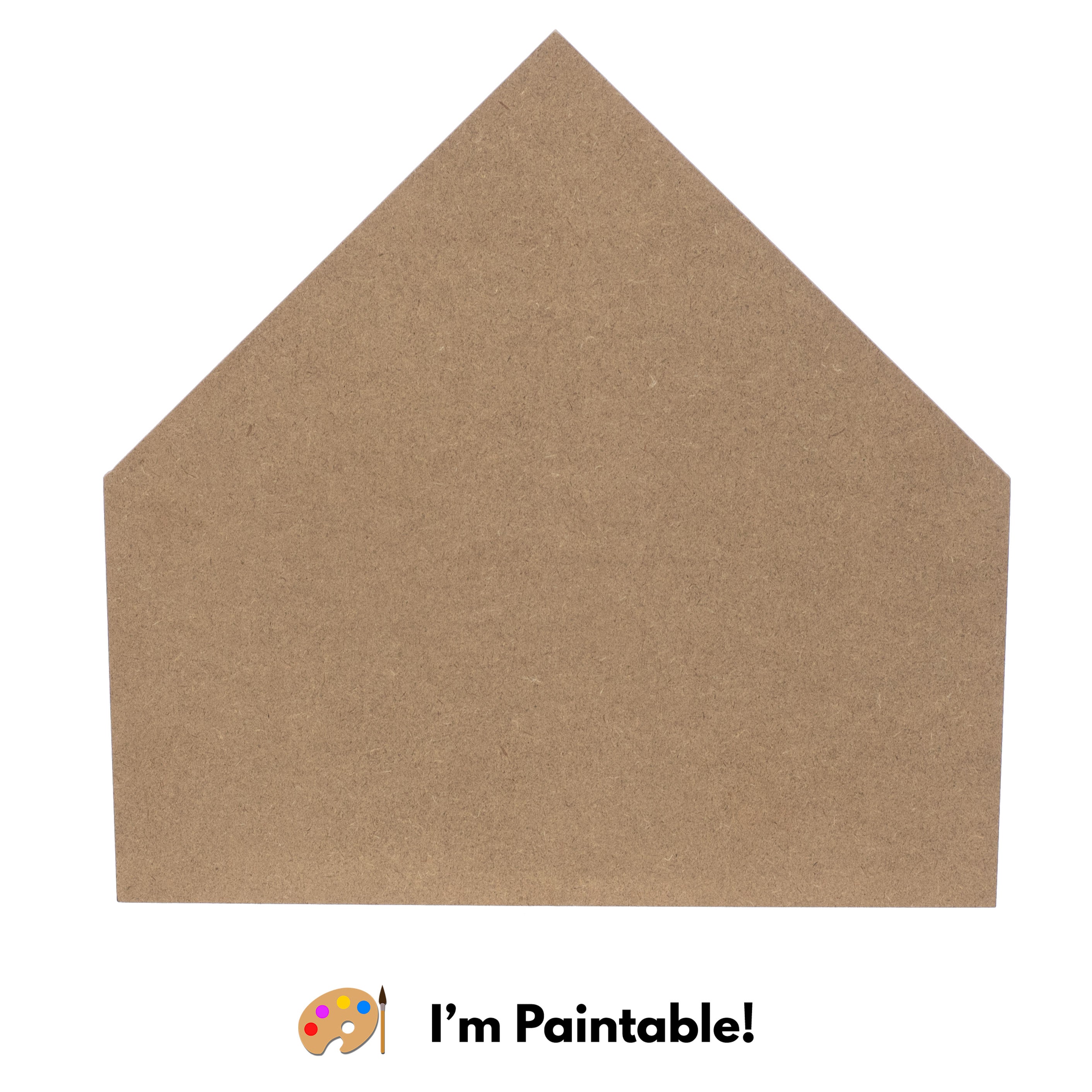 12" MDF Unfinished Shape: Baseball Home Plate Item Number: AB2522