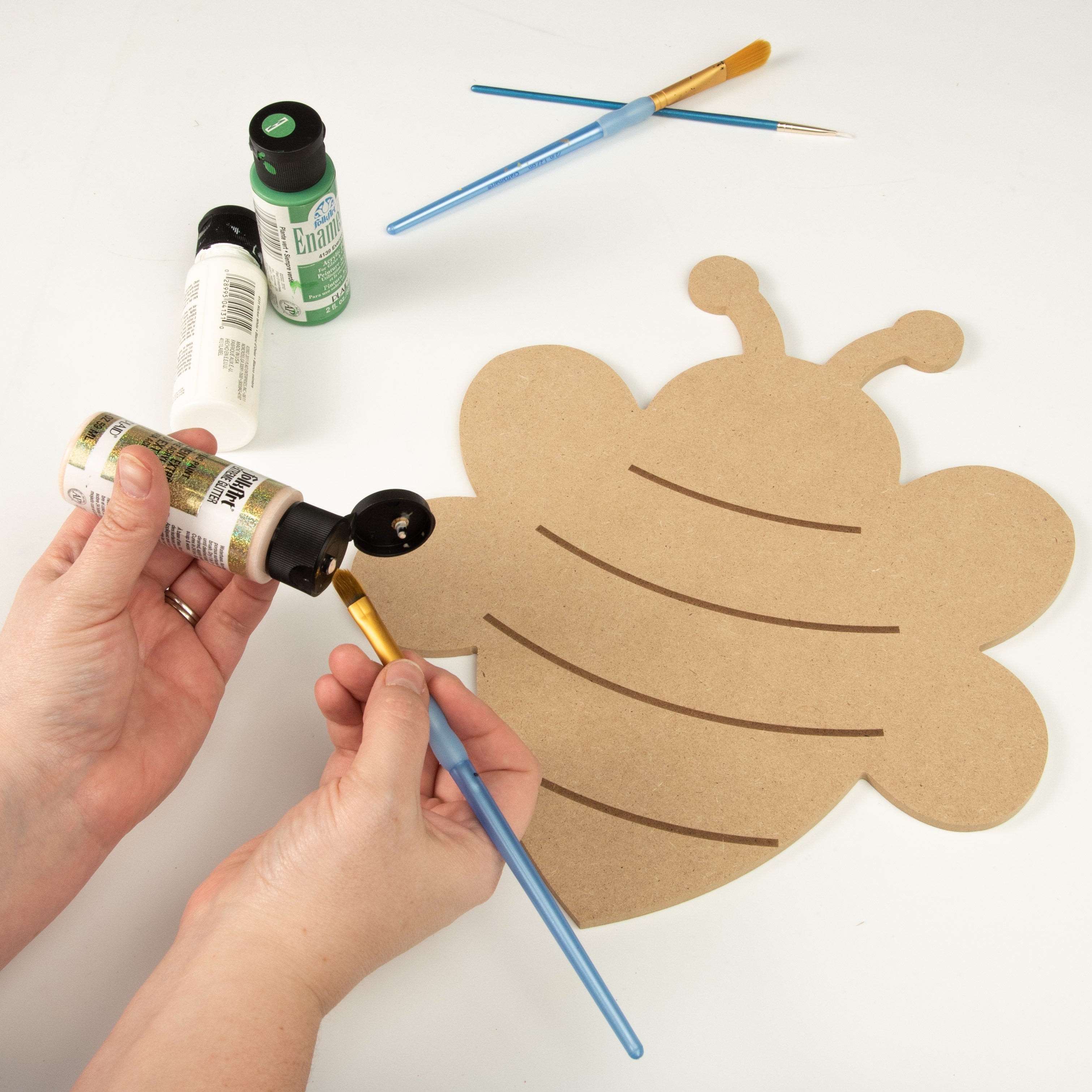 12" MDF Unfinished Shape: Bee Lifestyle Photo