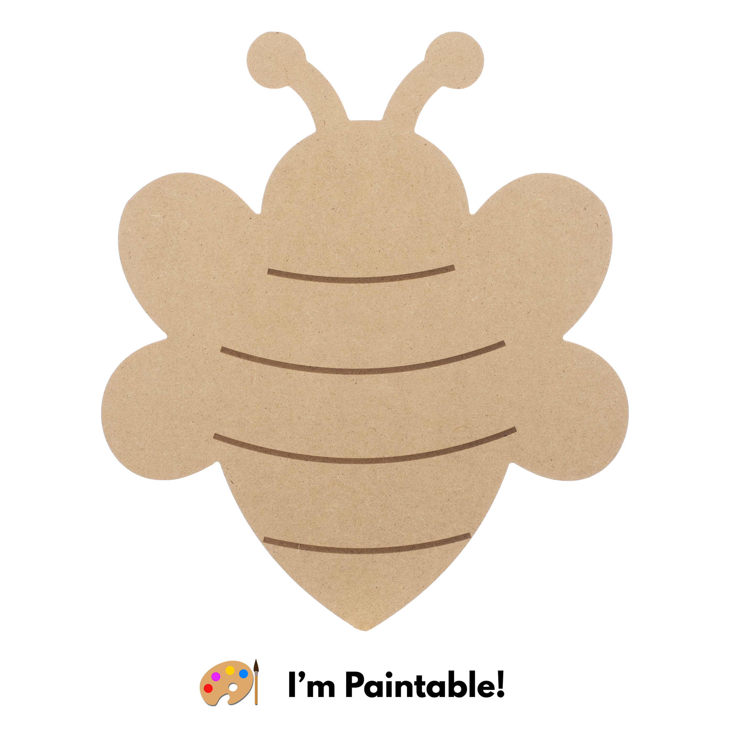 12" MDF Unfinished Shape: Bee Item Number: AB2531