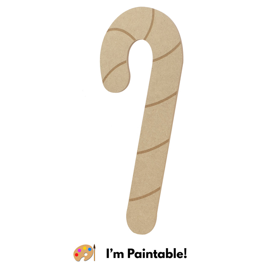 14" MDF Unfinished Shape: Candy Cane Item Number: XA0286