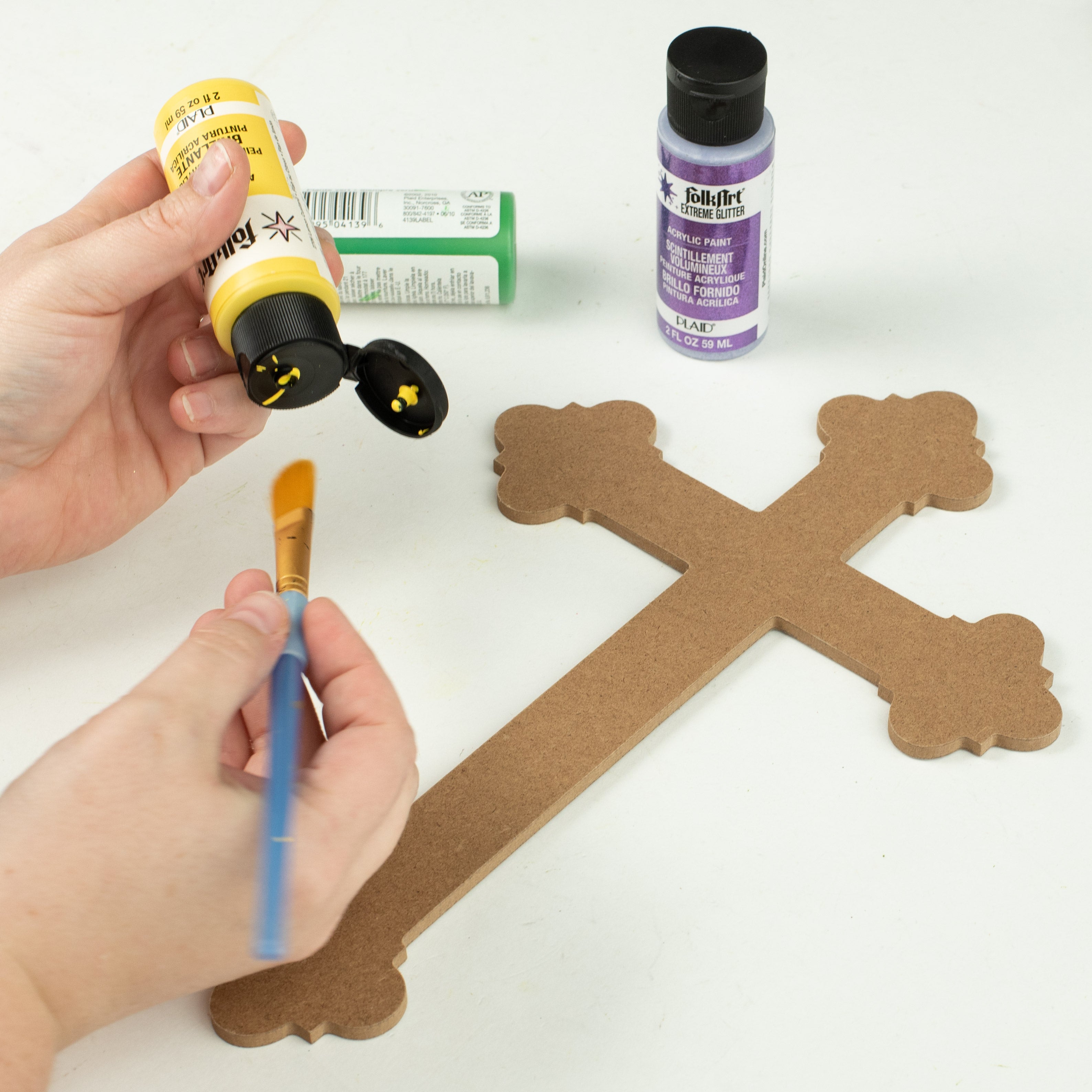 12" MDF Unfinished Shape: Cross Lifestyle Photo