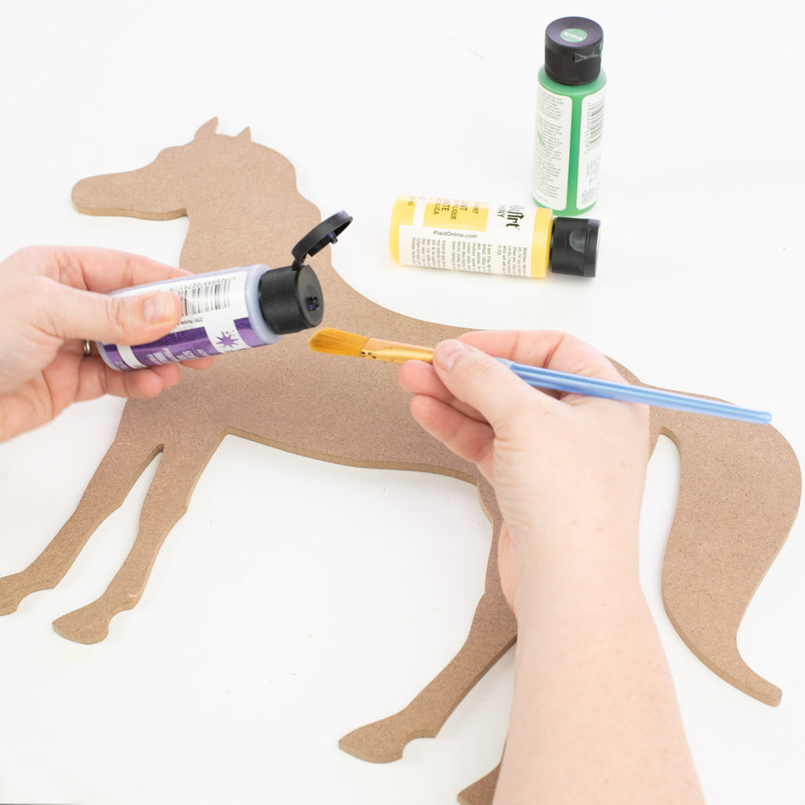 14" MDF Unfinished Shape: Horse Lifestyle Photo