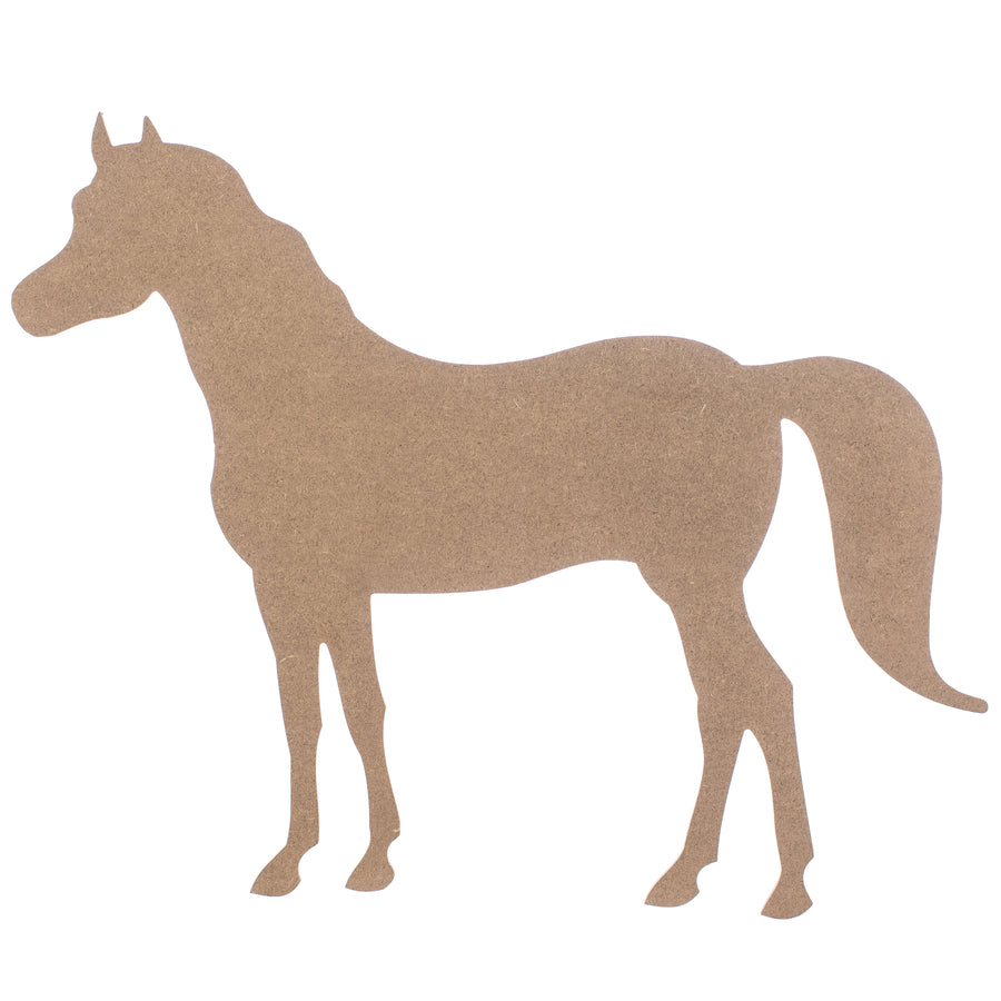 14" MDF Unfinished Shape: Horse Item Number: AB2521