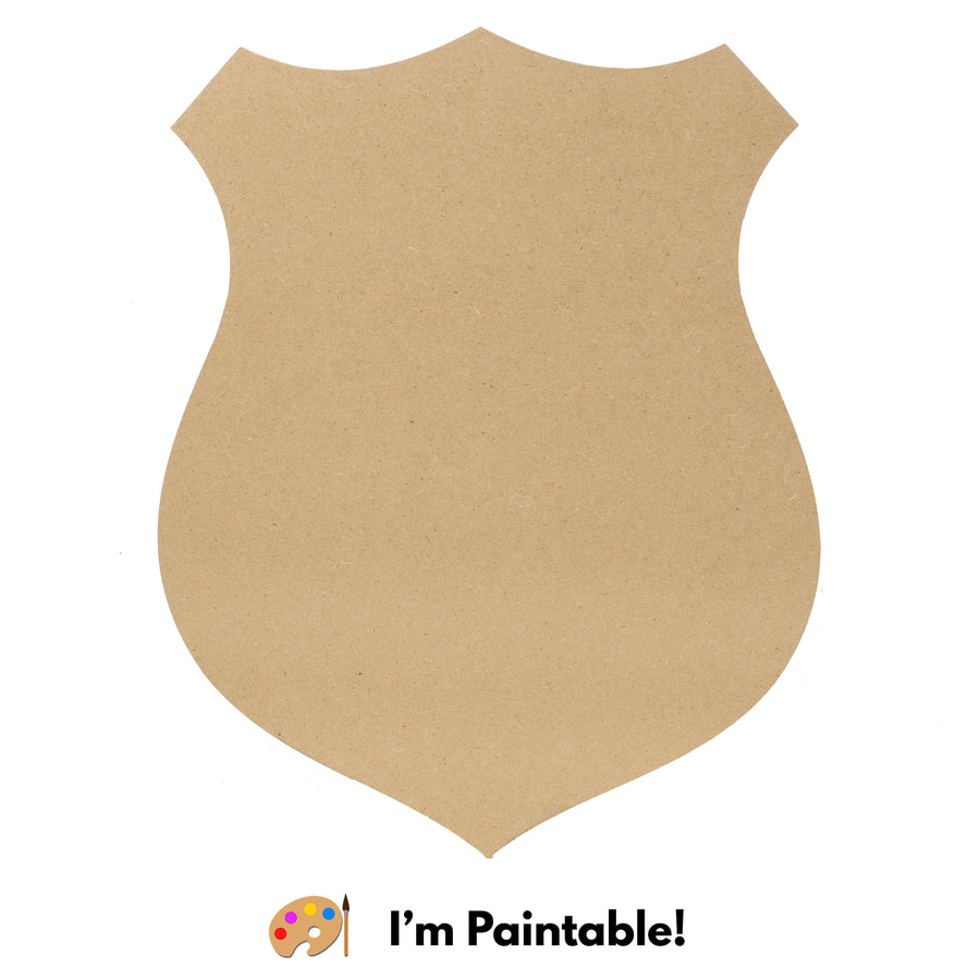 12" MDF Unfinished Shape: Police Badge Item Number: AB2544