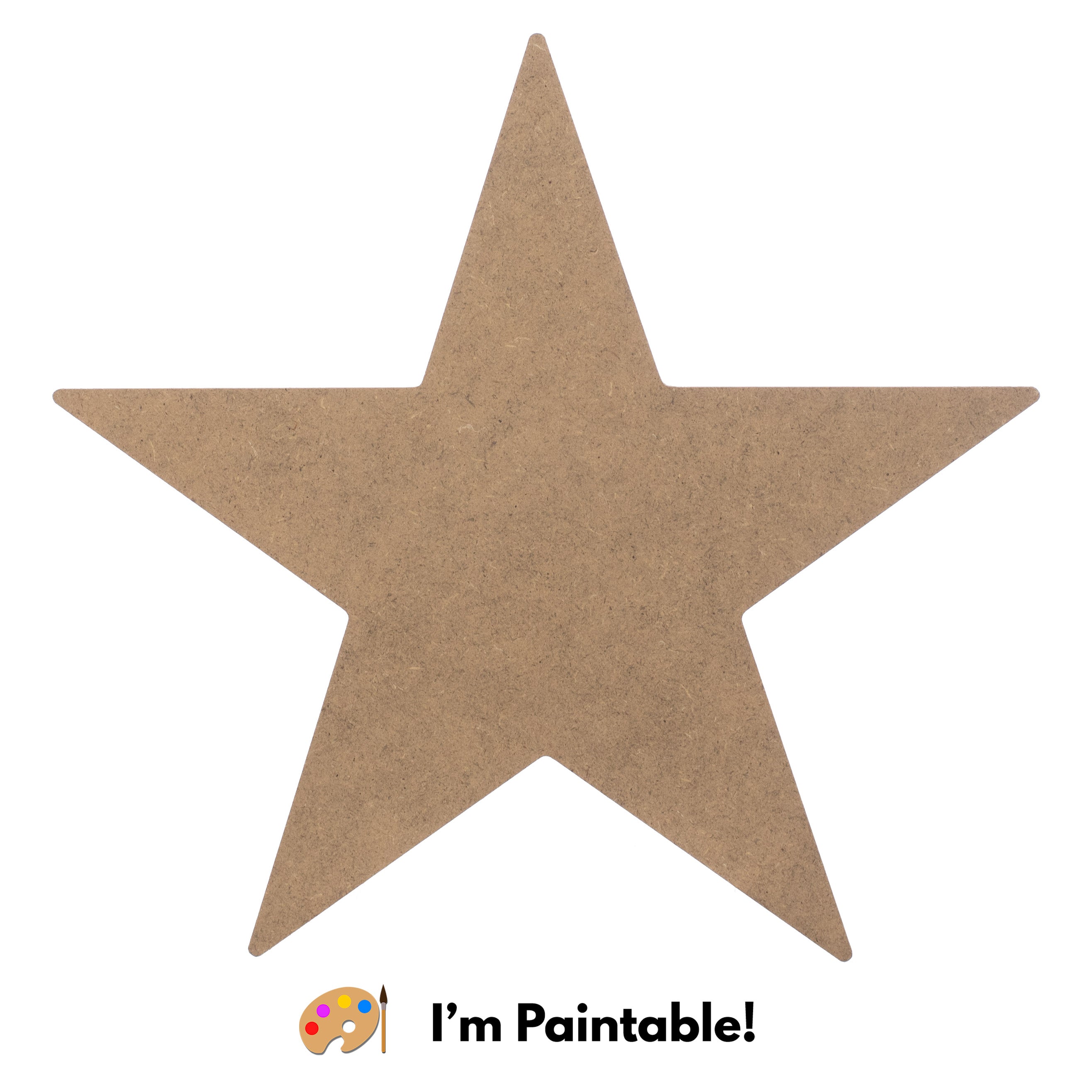 13" MDF Unfinished Shape: Star Item Number: AB2518