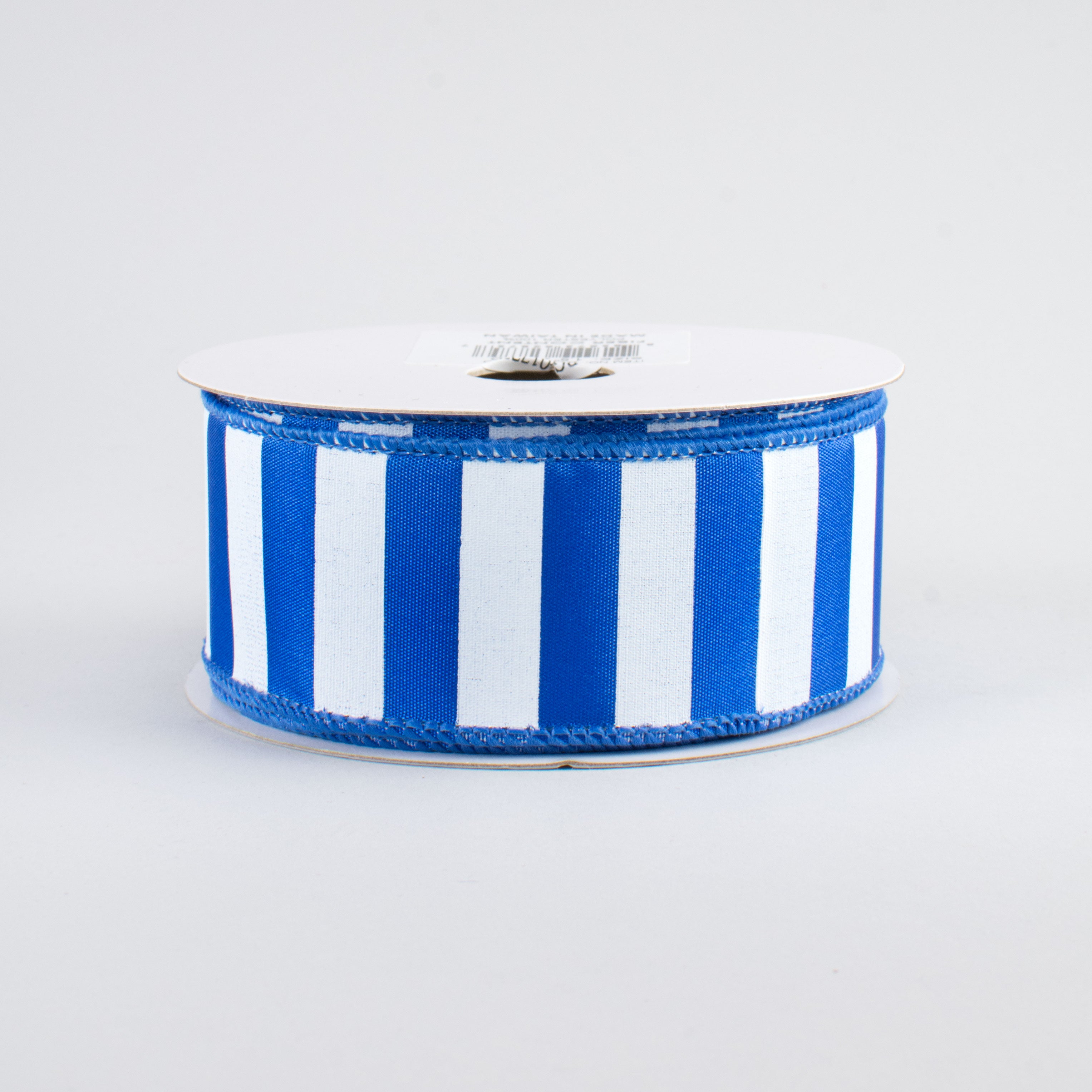 1.5" Medium Stripe Ribbon: Royal Blue & White (10 Yards)