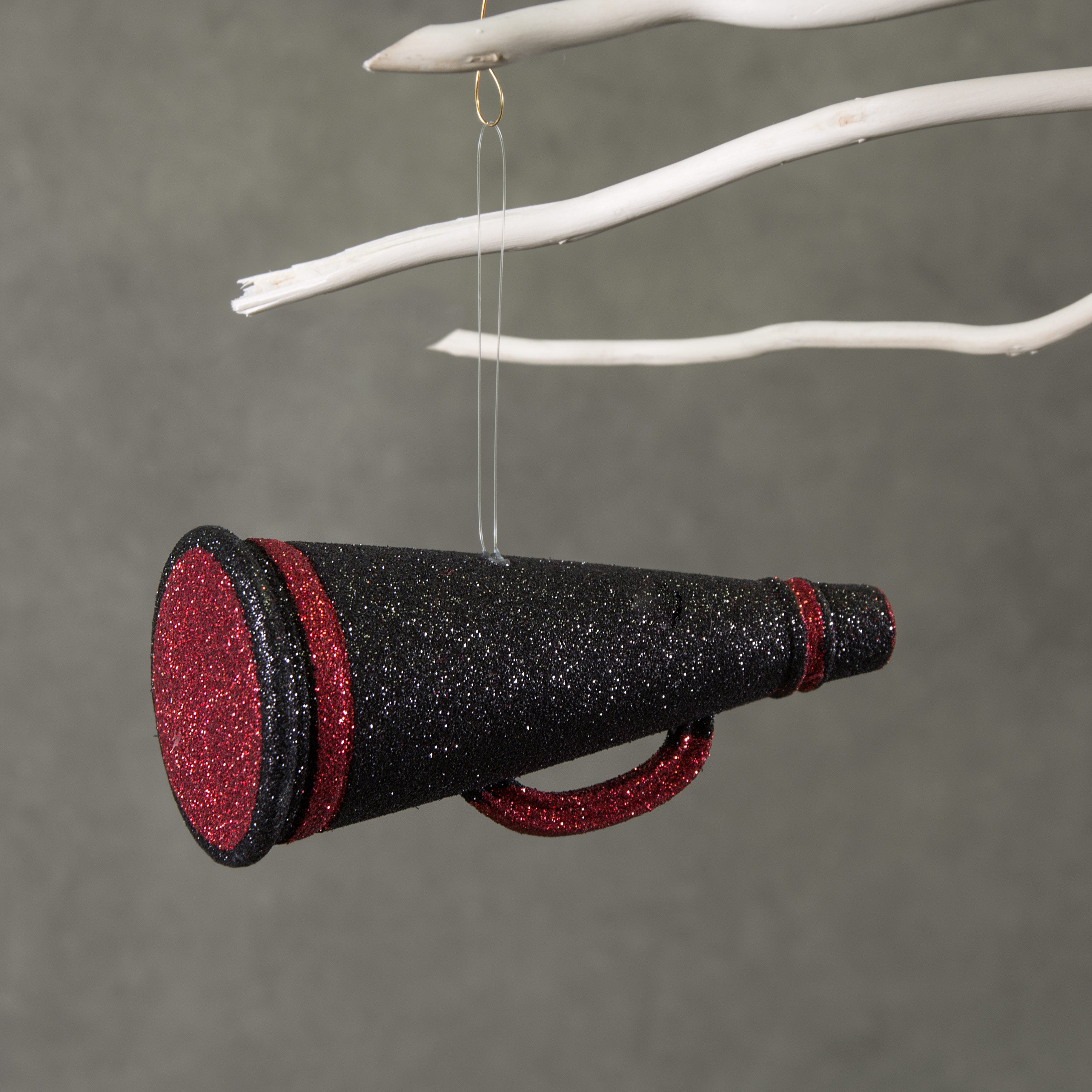 6" Megaphone Ornament: Black & Red Lifestyle Photo