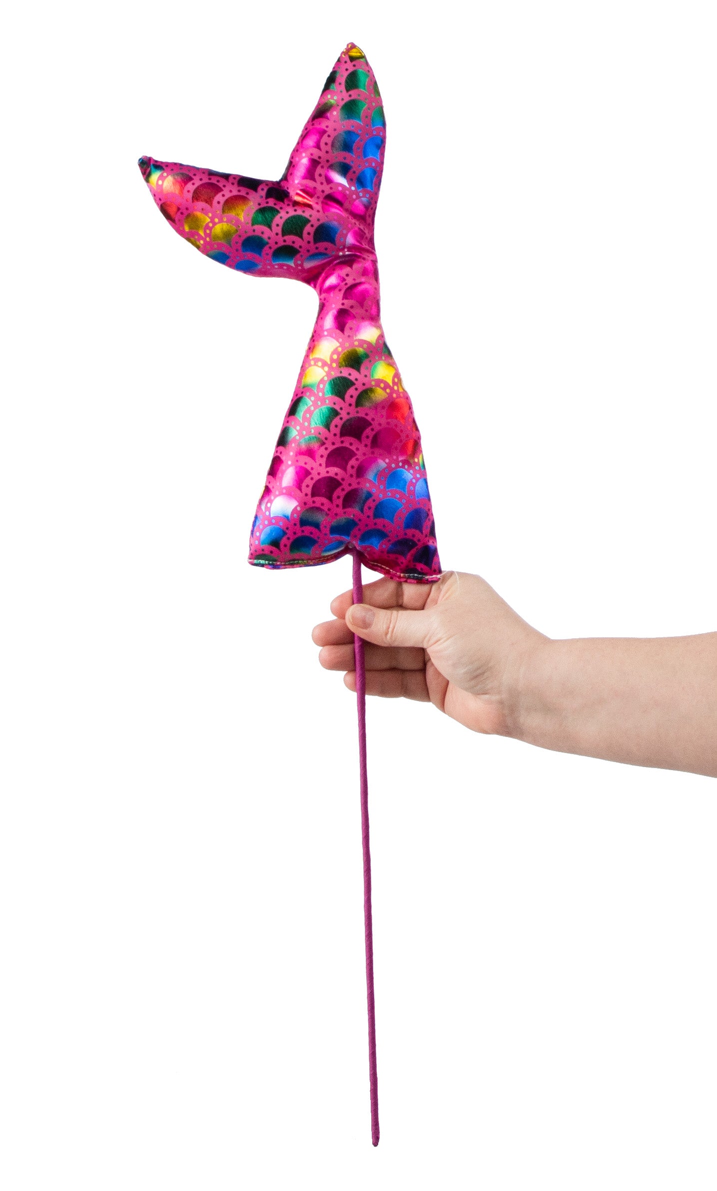 26" Mermaid Scales Tail Spray: Fuchsia Pink detail photo 3