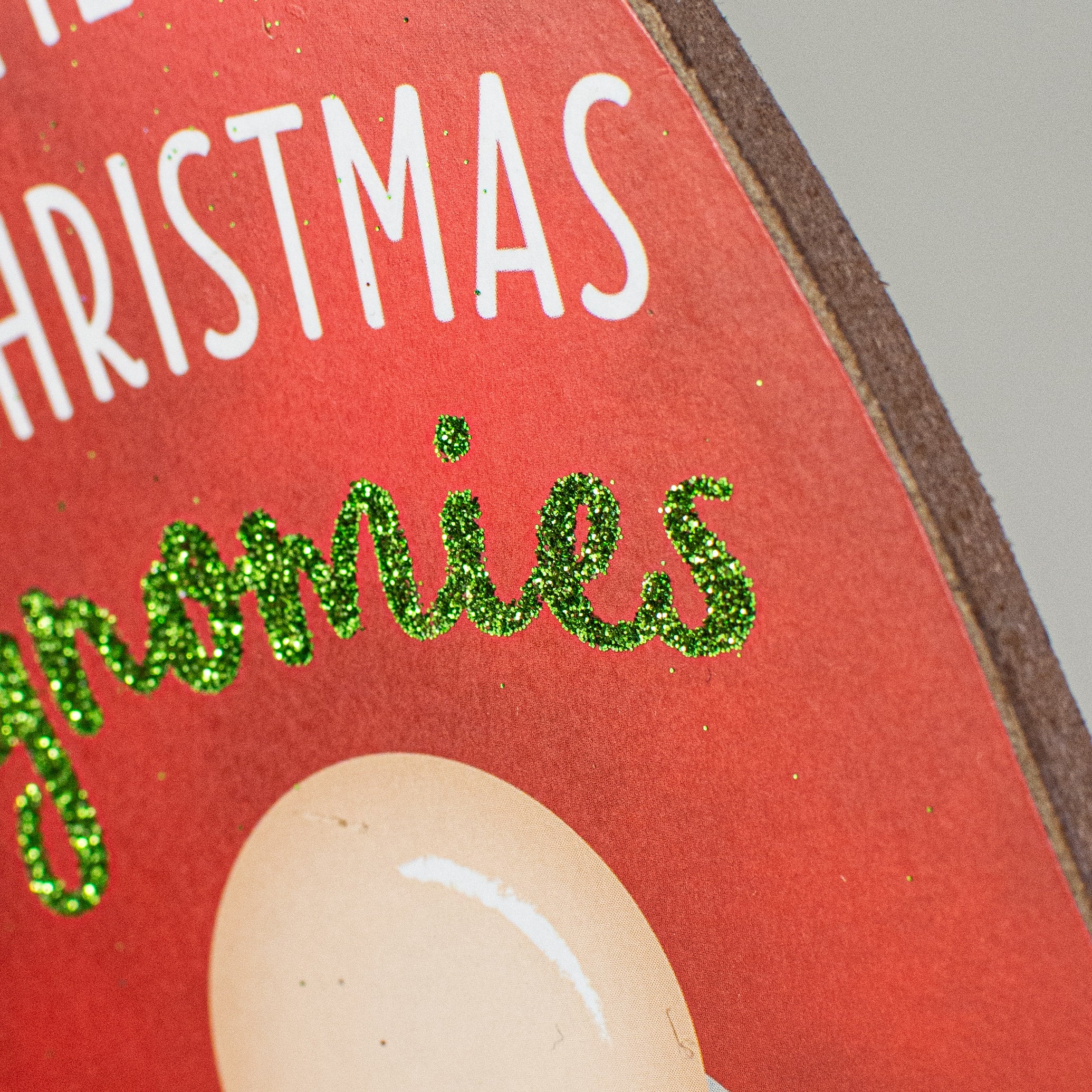 13" Merry Christmas Gnomies Shape Sign detail photo 3
