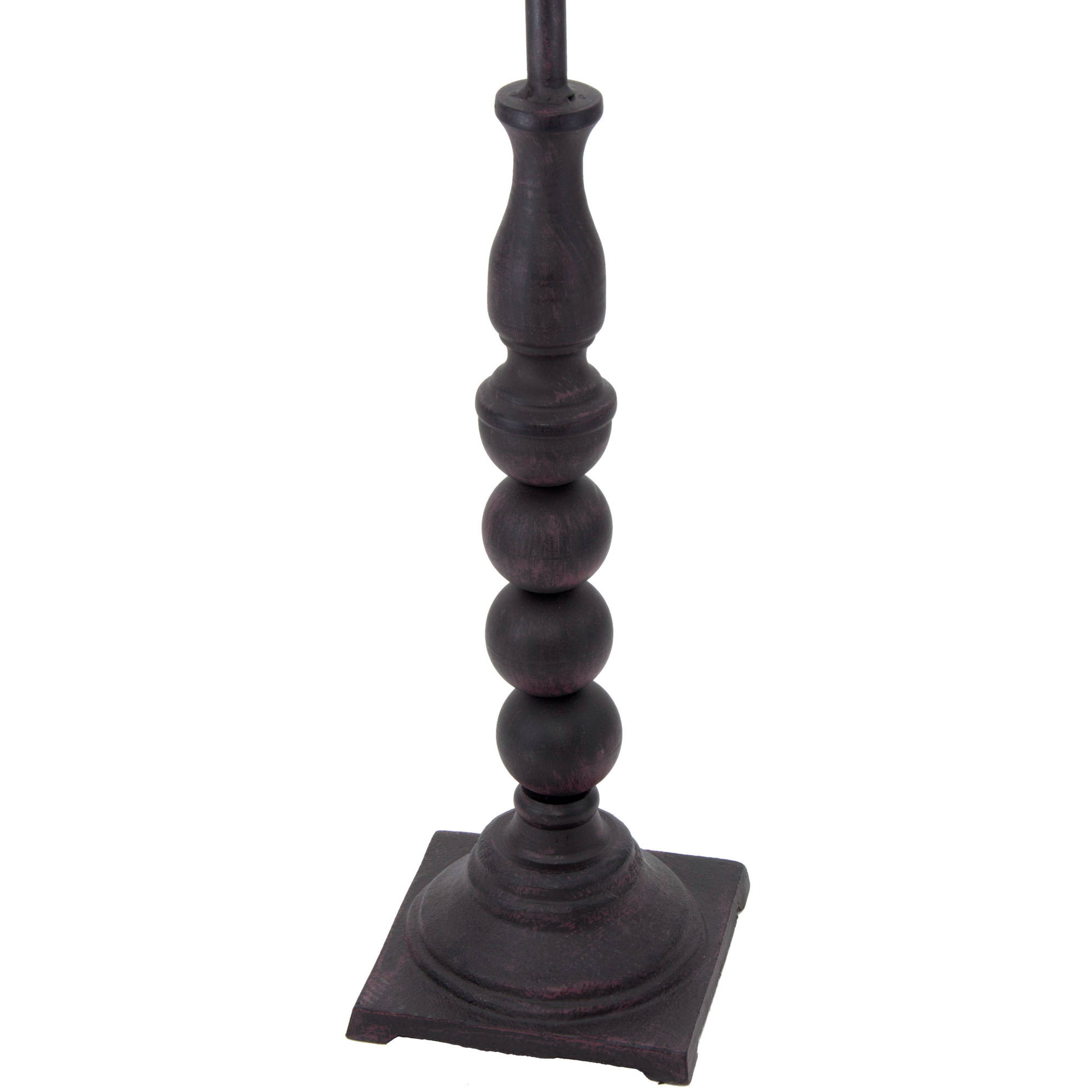 35" Metal Circle Wreath Stand: Mahogany detail photo 3