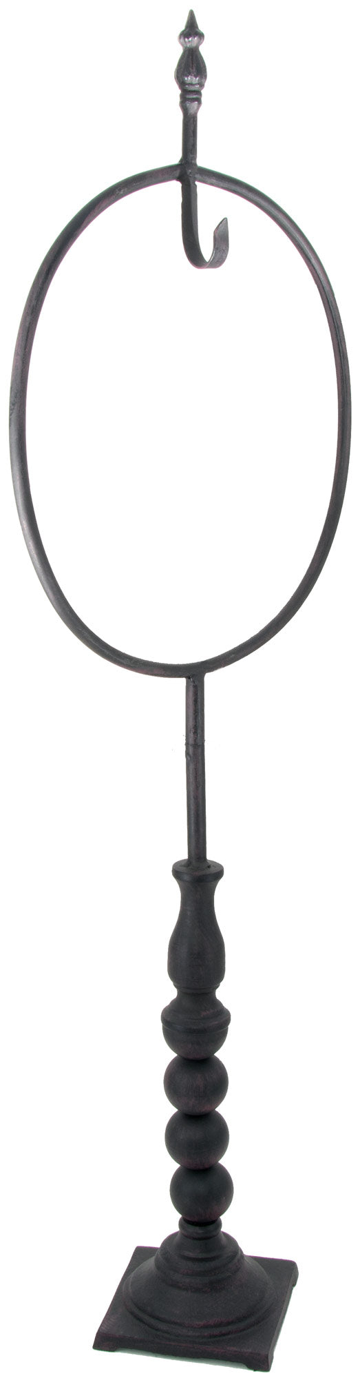 35" Metal Circle Wreath Stand: Mahogany Item Number: KQ970089