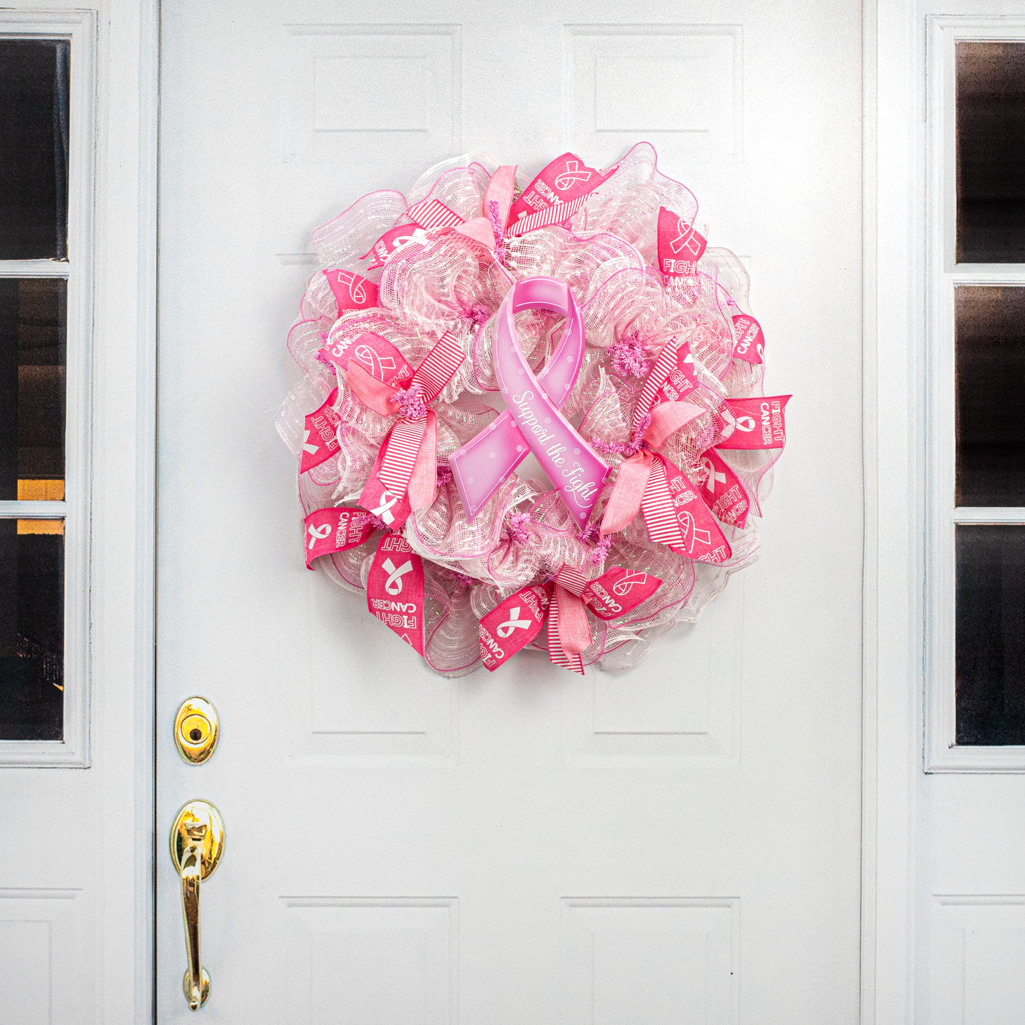 12" Metal Embossed Awareness Ribbon: Pink detail photo 5